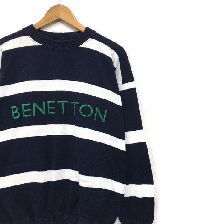 Benetton × United Colors Of Benetton BENETTON Stripe Sweatshirt Size US M / EU 48-50 / 2 - 5 Thumbnail