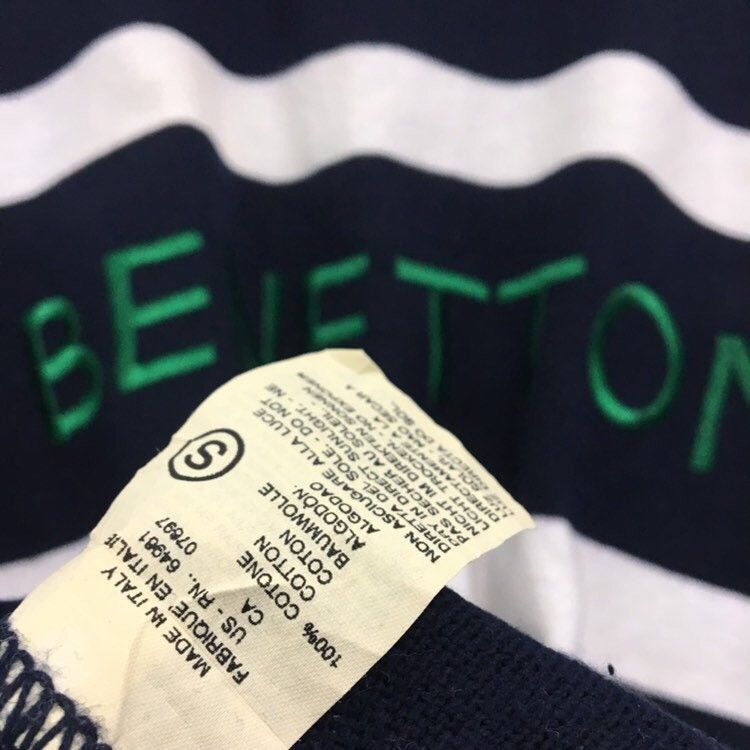 Benetton × United Colors Of Benetton BENETTON Stripe Sweatshirt Size US M / EU 48-50 / 2 - 10 Thumbnail