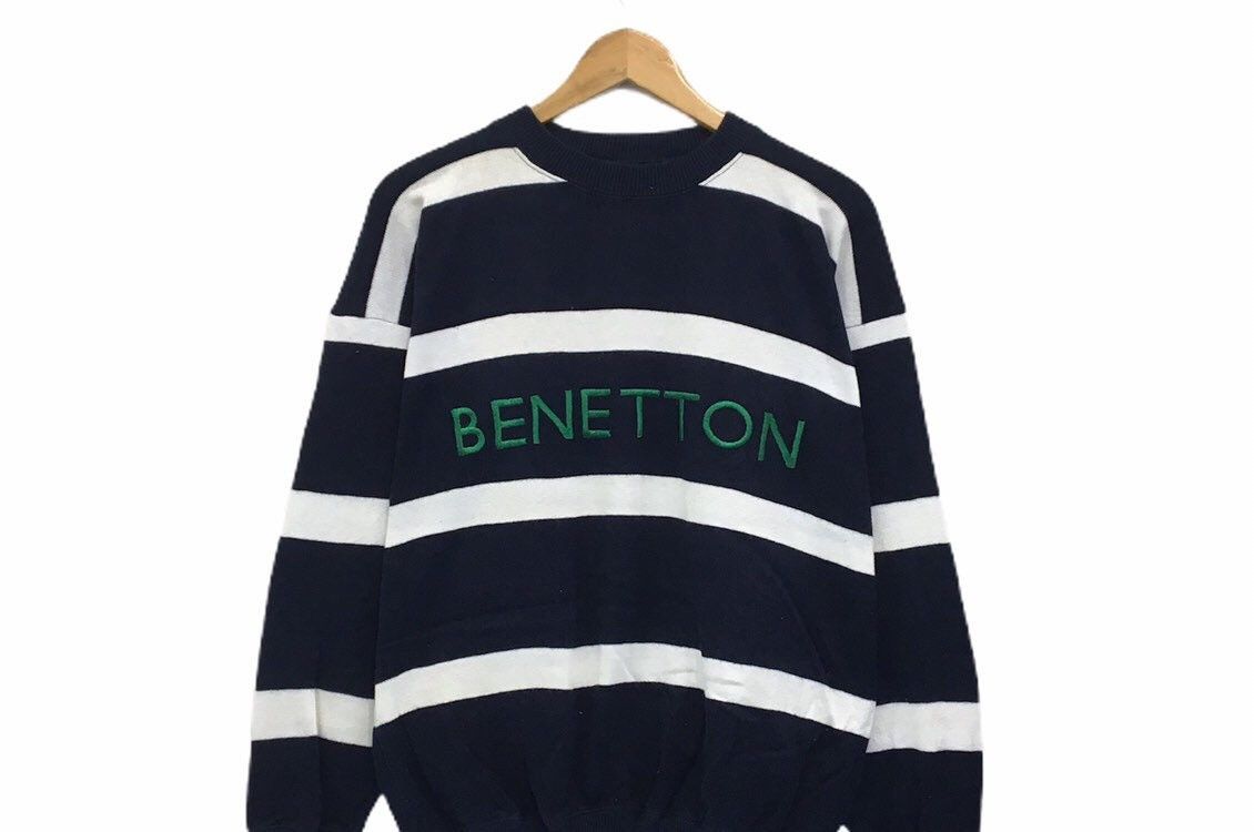 Benetton × United Colors Of Benetton BENETTON Stripe Sweatshirt Size US M / EU 48-50 / 2 - 4 Thumbnail