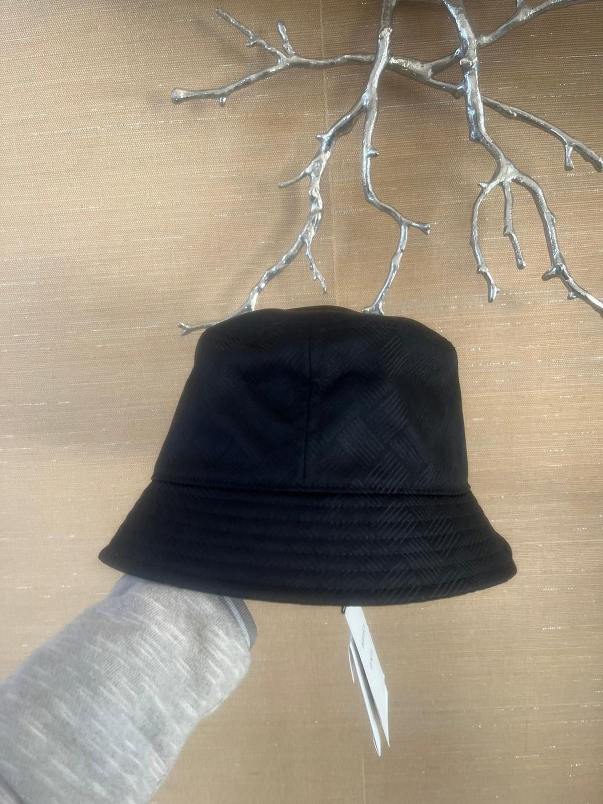 Bottega Veneta o1rshd1 Size: S / Intrecciato Jacquard Bucket Hat in Black Size ONE SIZE - 2 Thumbnail