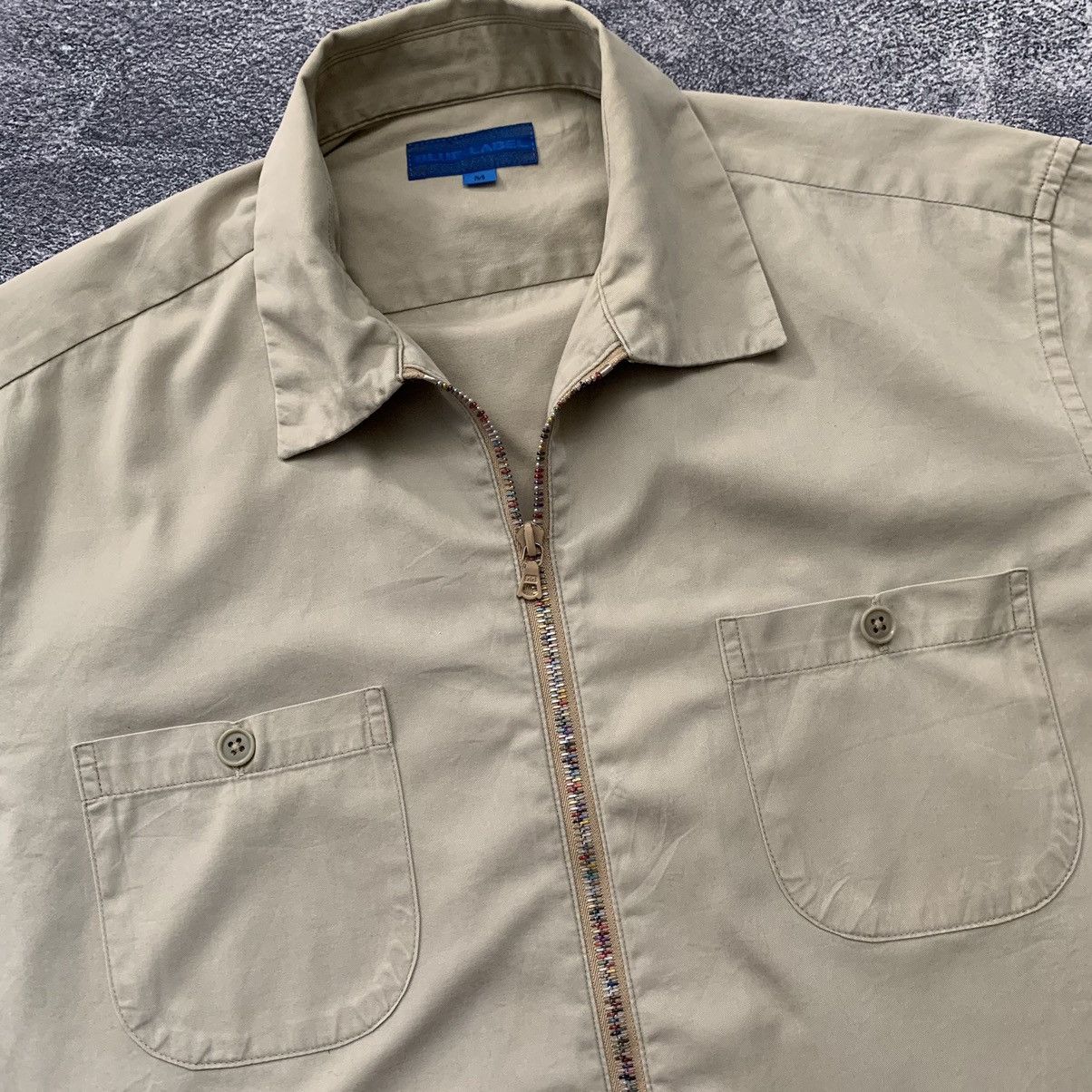 Japanese Brand × United Arrows 🔥RARE🔥United Arrows Blue Label zip up shirt Size US M / EU 48-50 / 2 - 3 Thumbnail