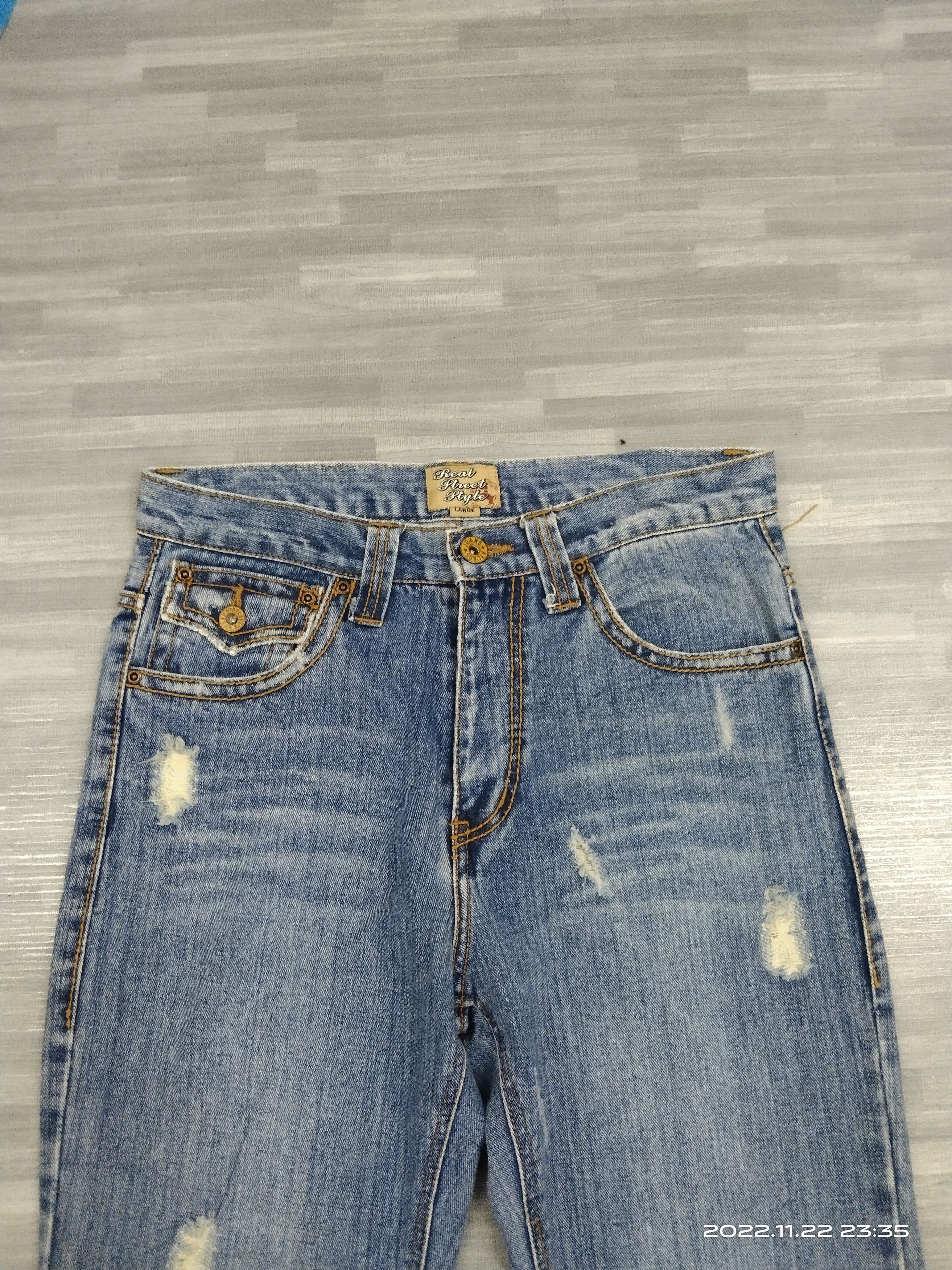 Japanese Brand FLARE TWIST🔥RARE DISTRESSED REAL STREET STYLE Size US 30 / EU 46 - 4 Thumbnail