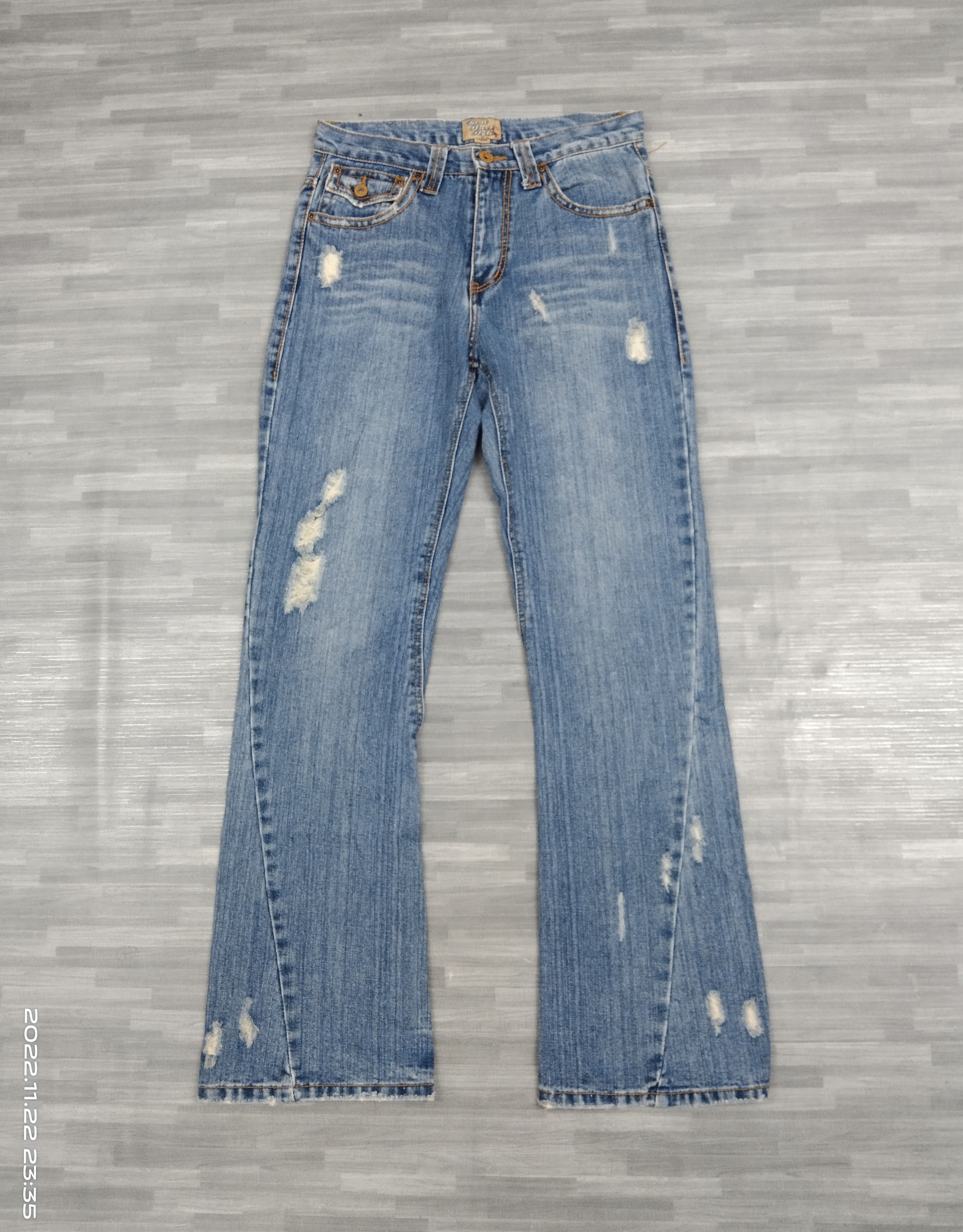 Japanese Brand FLARE TWIST🔥RARE DISTRESSED REAL STREET STYLE Size US 30 / EU 46 - 2 Thumbnail