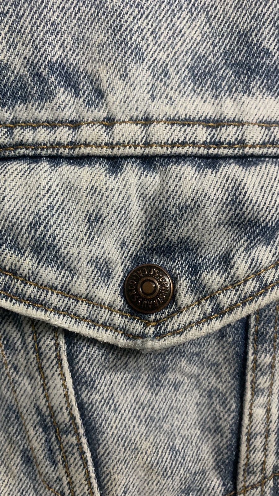 Levi's Vintage Clothing 80s Levi’s washed sherpa lining denim jacket Size US M / EU 48-50 / 2 - 10 Thumbnail
