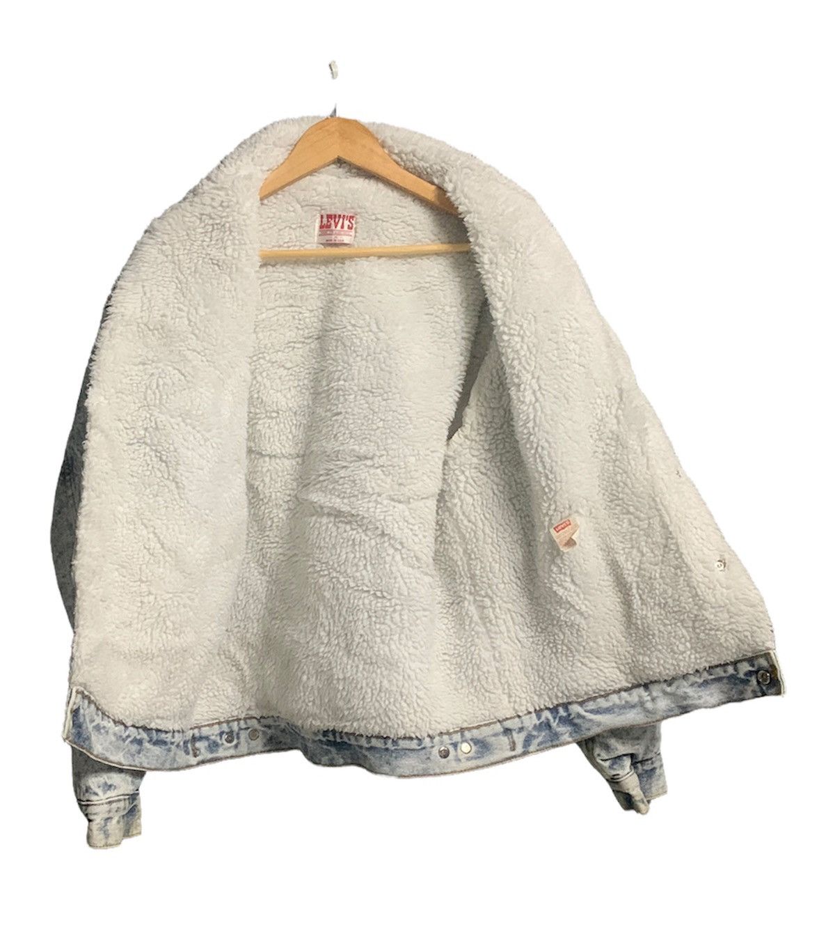 Levi's Vintage Clothing 80s Levi’s washed sherpa lining denim jacket Size US M / EU 48-50 / 2 - 3 Thumbnail