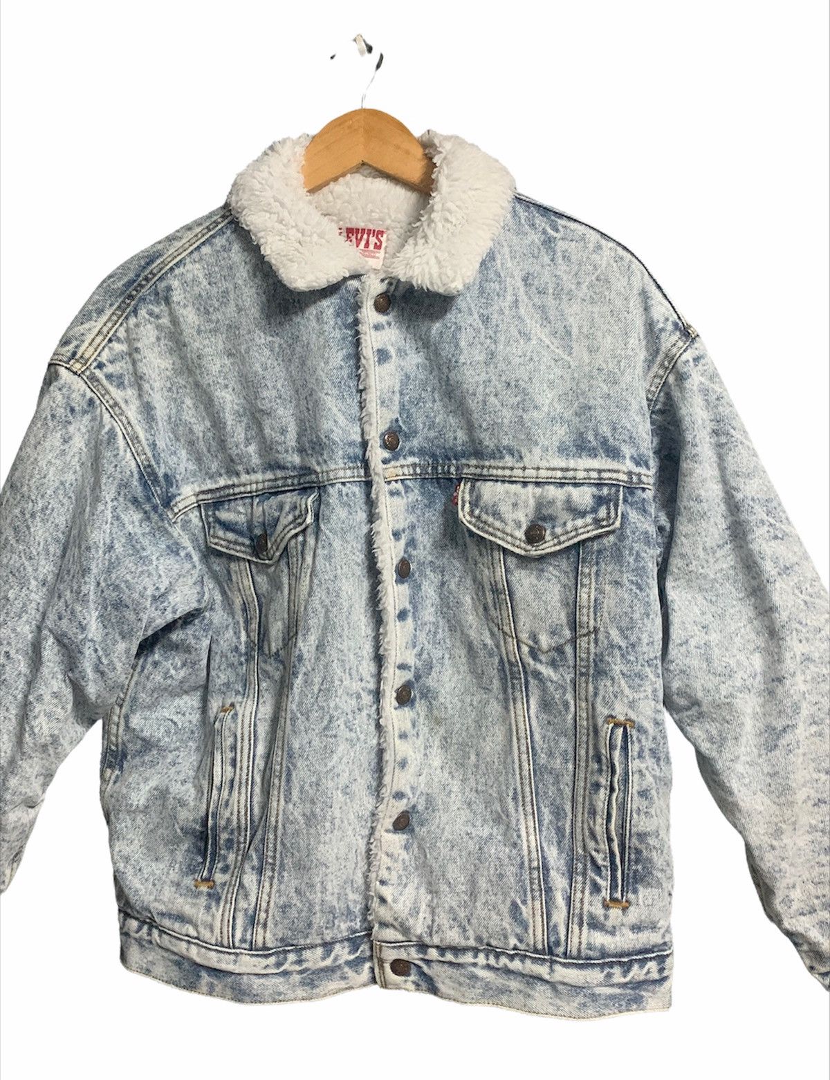 Levi's Vintage Clothing 80s Levi’s washed sherpa lining denim jacket Size US M / EU 48-50 / 2 - 4 Thumbnail