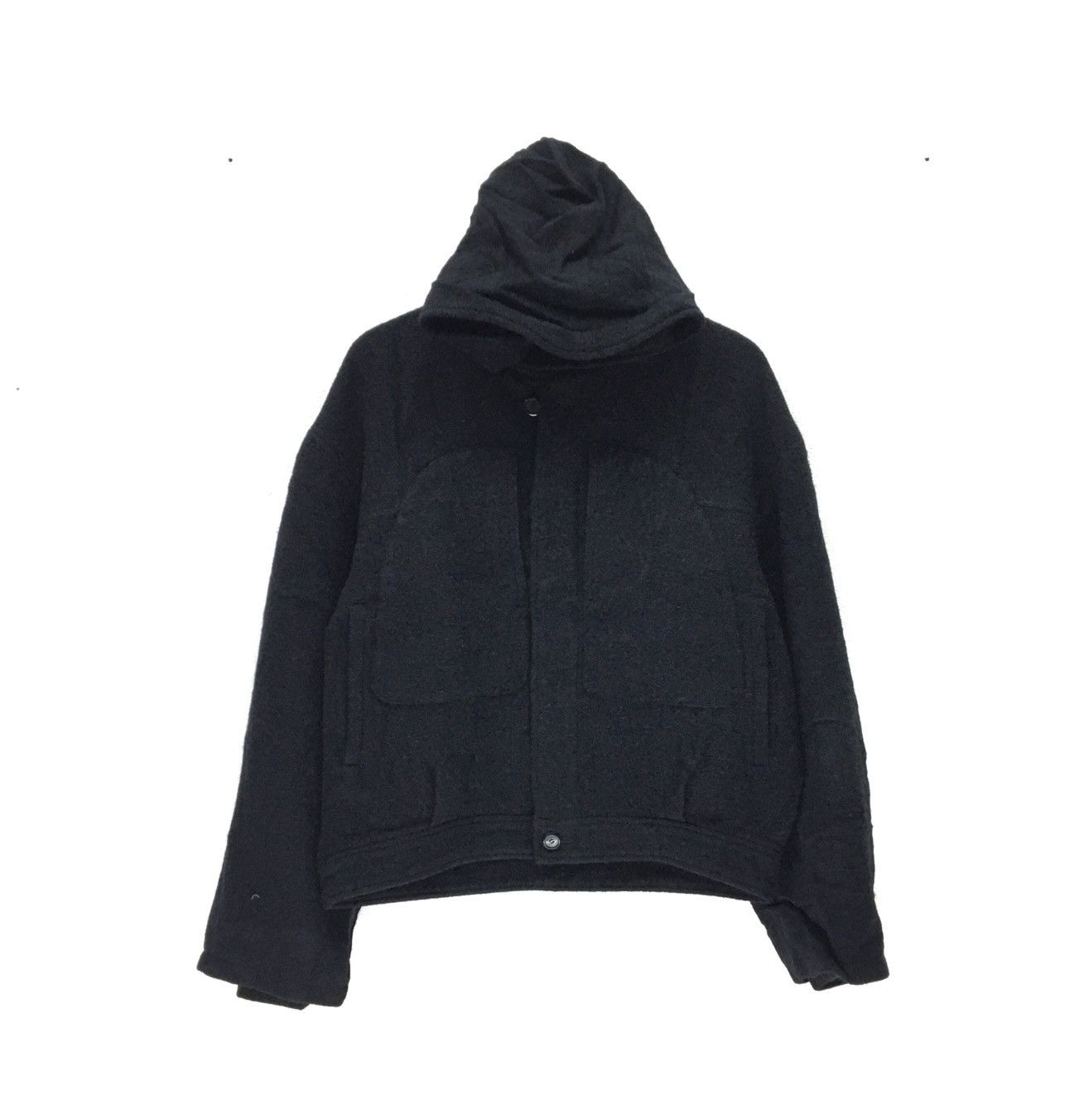 MOSCHINO Nice Design Hooded Wool Coat