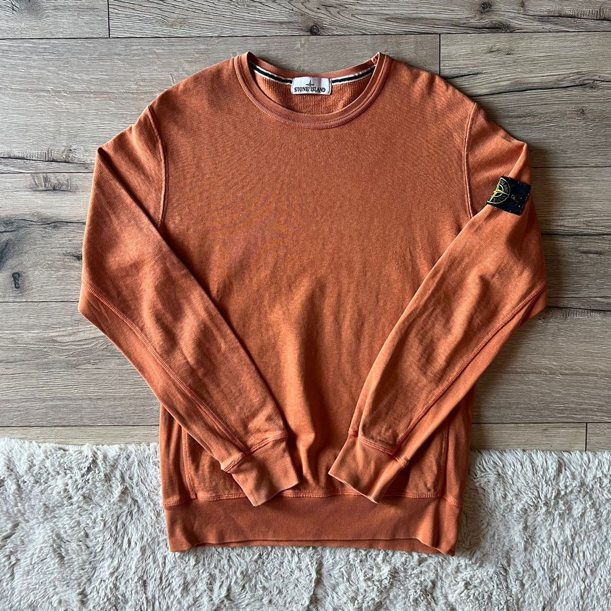 image of Orange Stone Island Sweatshirt, Men's (Size XL)