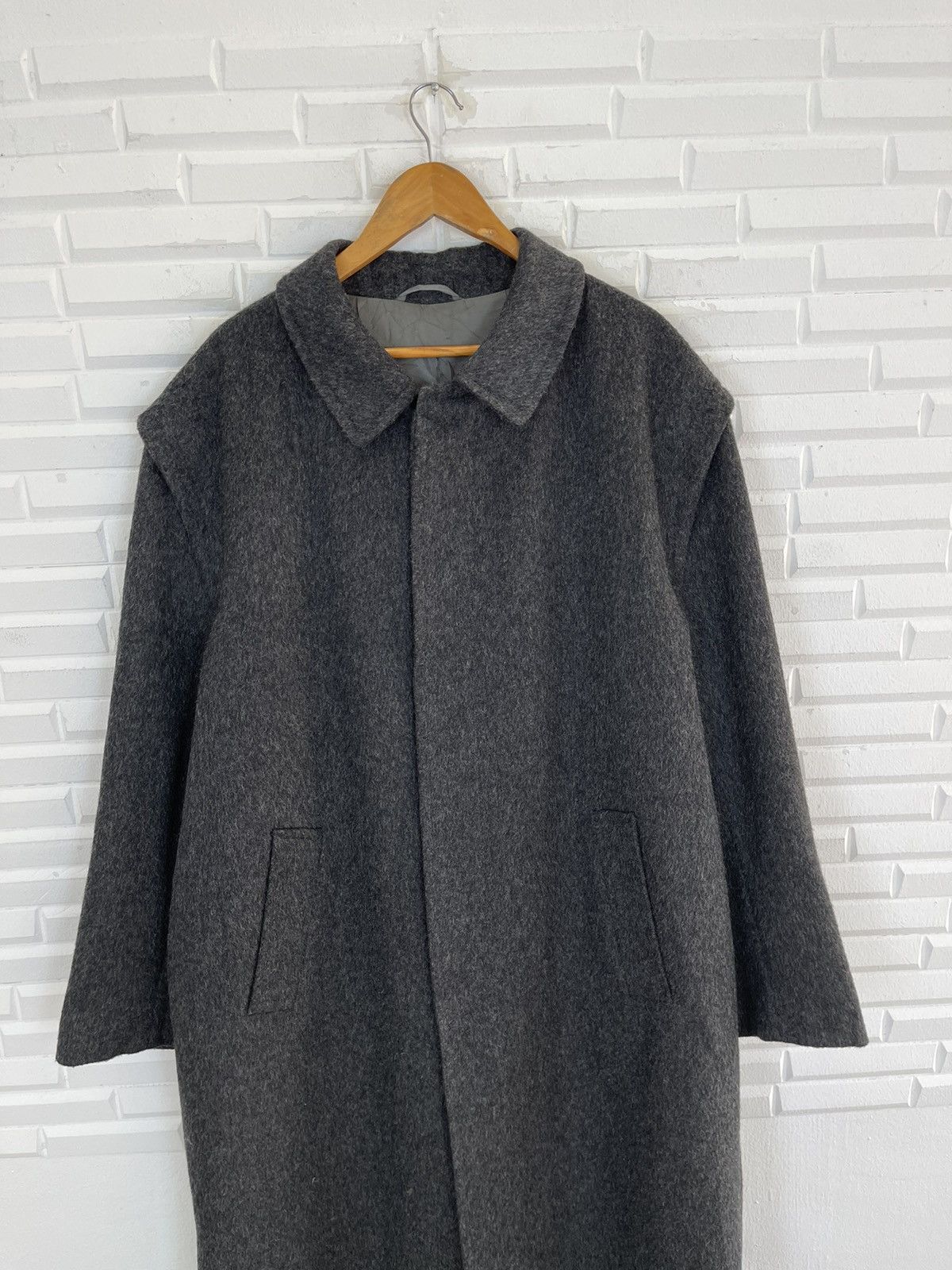 Hugo Boss True Vintage 80’s HUGO BOSS WOOL BLEND OVERCOAT Size US XL / EU 56 / 4 - 3 Thumbnail