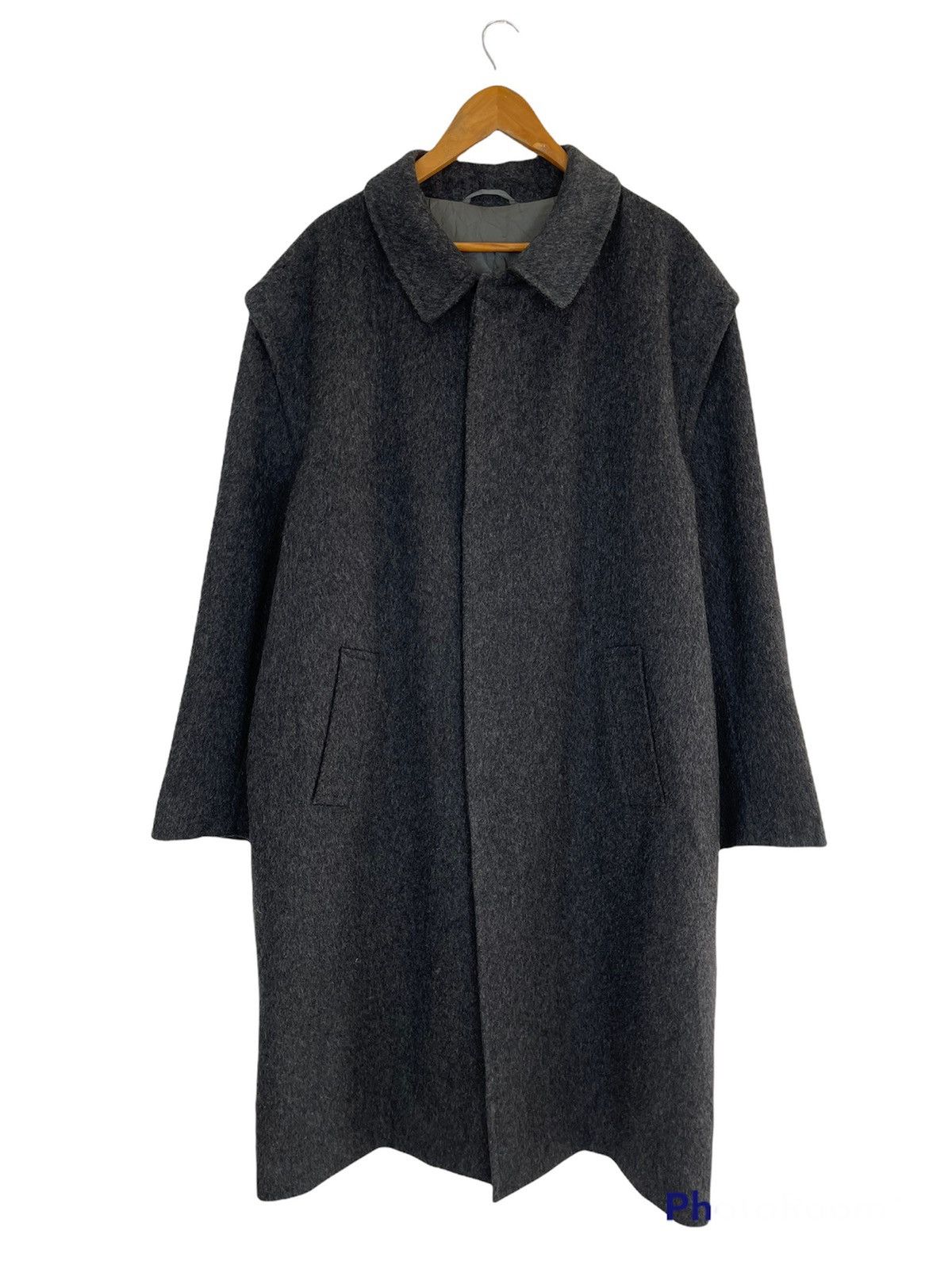 Hugo Boss True Vintage 80’s HUGO BOSS WOOL BLEND OVERCOAT Size US XL / EU 56 / 4 - 2 Thumbnail