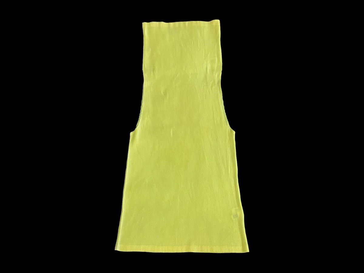 RARE Pleats Please Issey Miyake Turtleneck Yellow Tank Top
