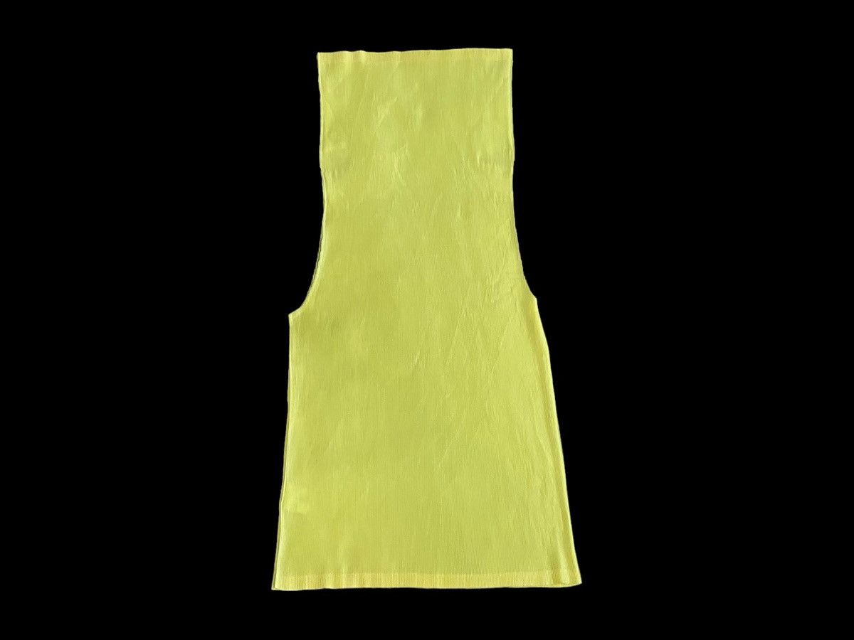 RARE Pleats Please Issey Miyake Turtleneck Yellow Tank Top