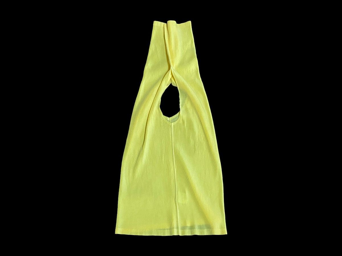 RARE Pleats Please Issey Miyake Turtleneck Yellow Tank Top