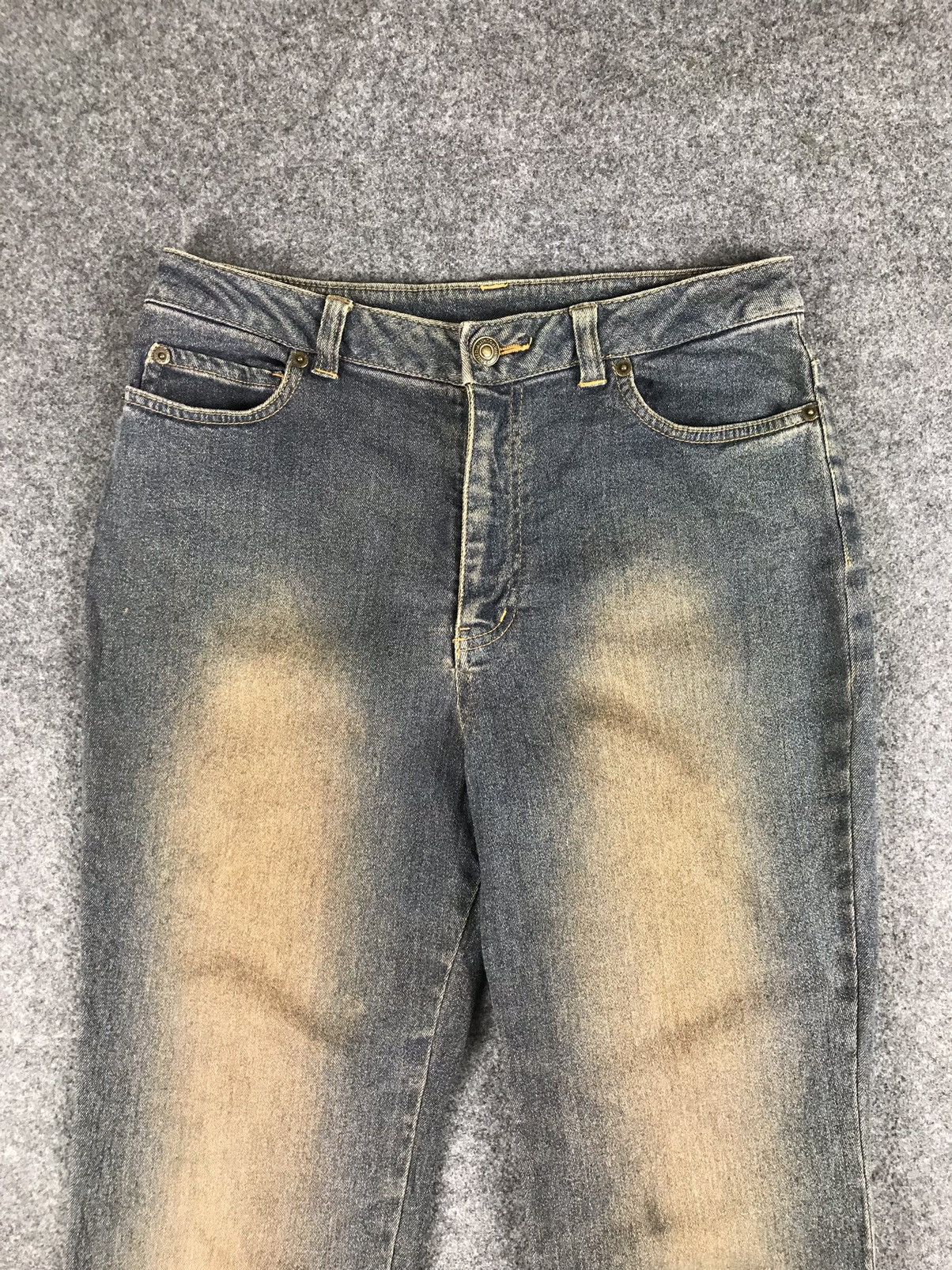 Vintage Vintage denim pants Acid Wash Design Size 29" - 2 Thumbnail