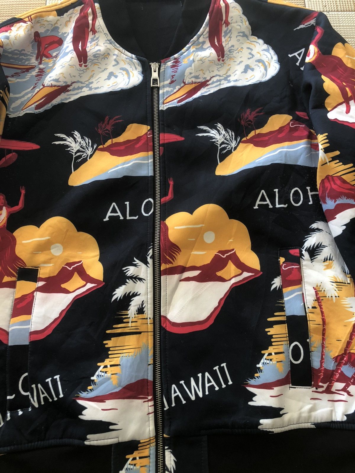 Zara 🔥 SALE🔥ZARA Fullprint Hawaii Aloha Bomber Jacket Size US M / EU 48-50 / 2 - 4 Thumbnail