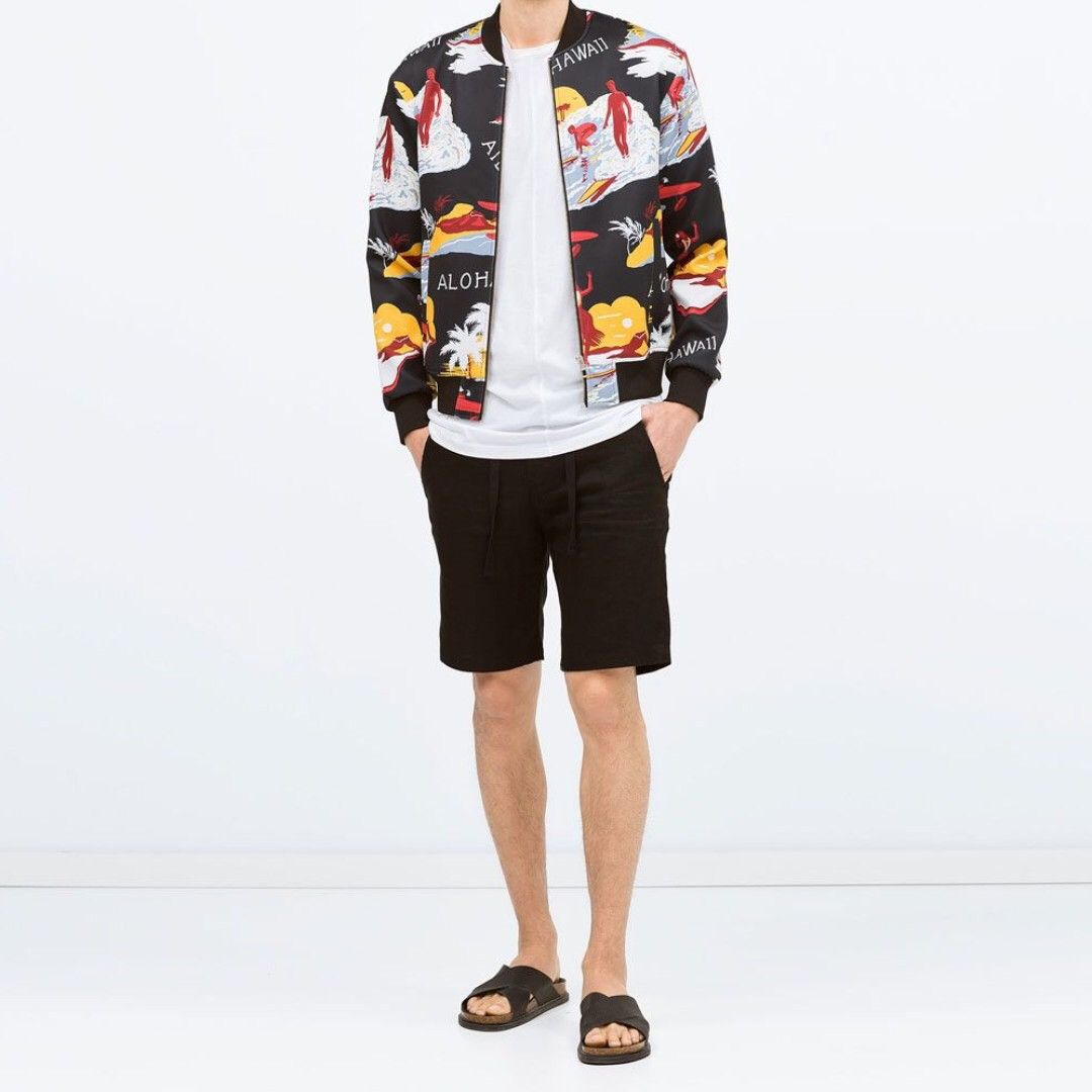 Zara 🔥 SALE🔥ZARA Fullprint Hawaii Aloha Bomber Jacket Size US M / EU 48-50 / 2 - 2 Thumbnail