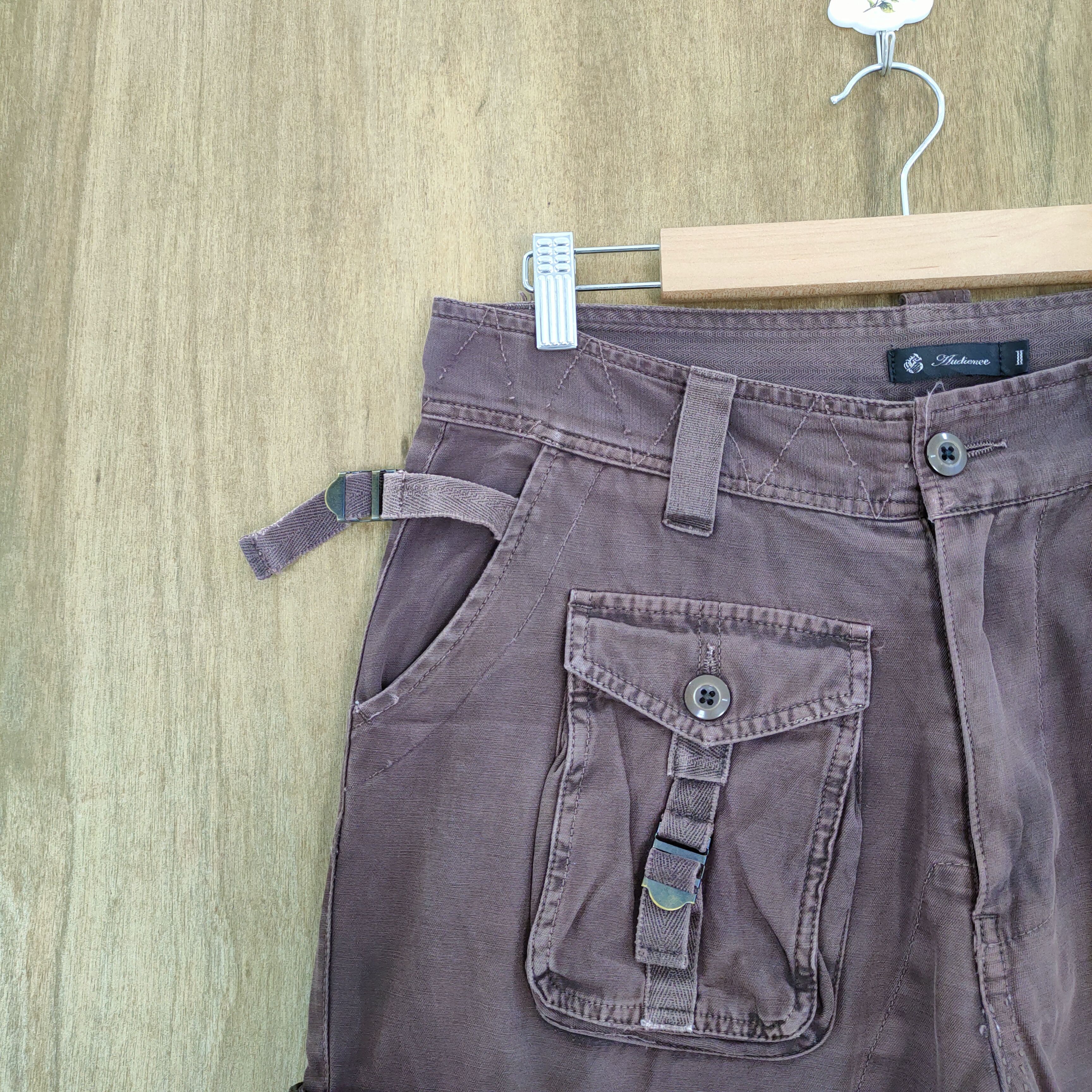 Japanese Brand VINTAGE AUDIENCE FADED BROWN BONDAGE PARACHUTE CARGO PANTS Size US 32 / EU 48 - 5 Thumbnail