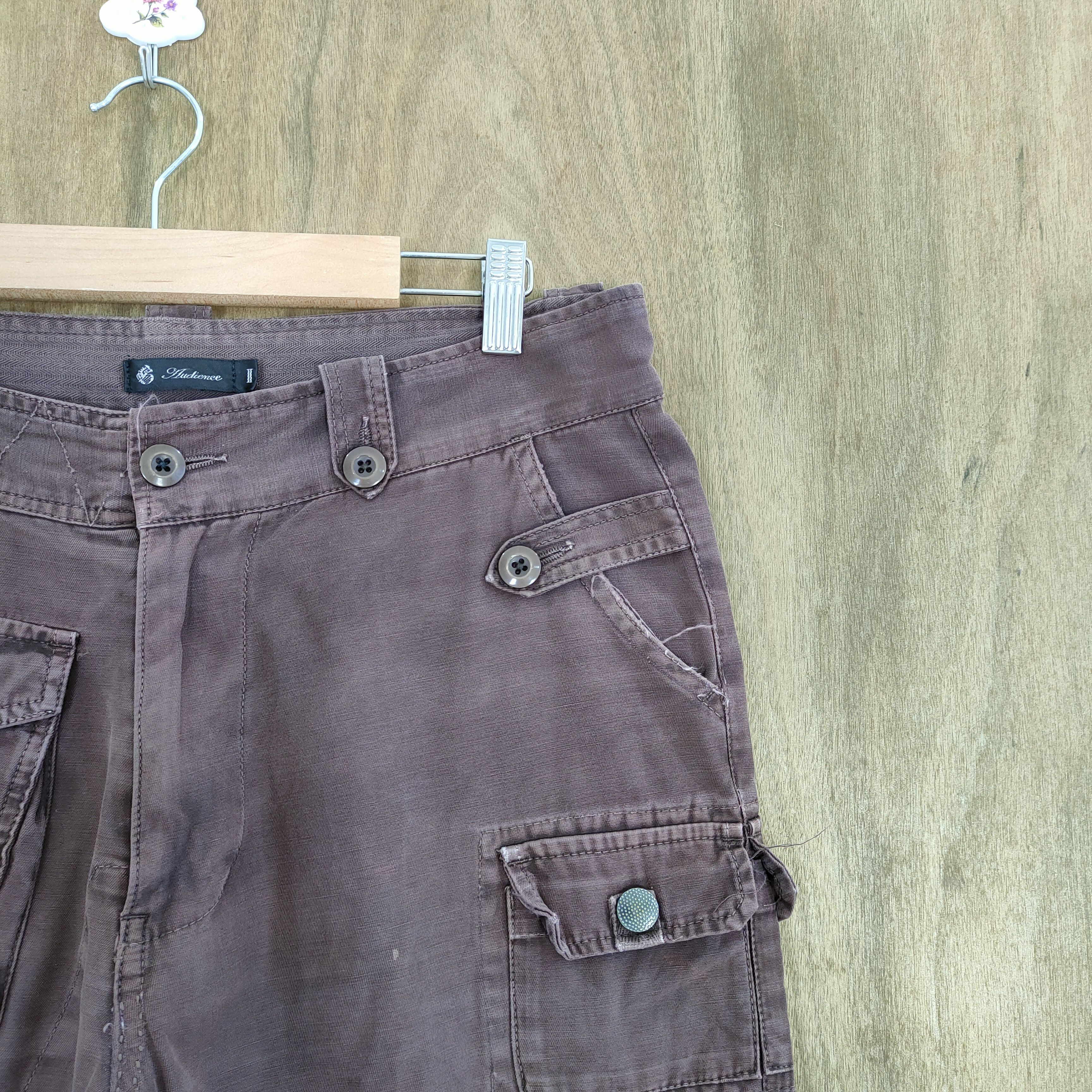 Japanese Brand VINTAGE AUDIENCE FADED BROWN BONDAGE PARACHUTE CARGO PANTS Size US 32 / EU 48 - 17 Thumbnail