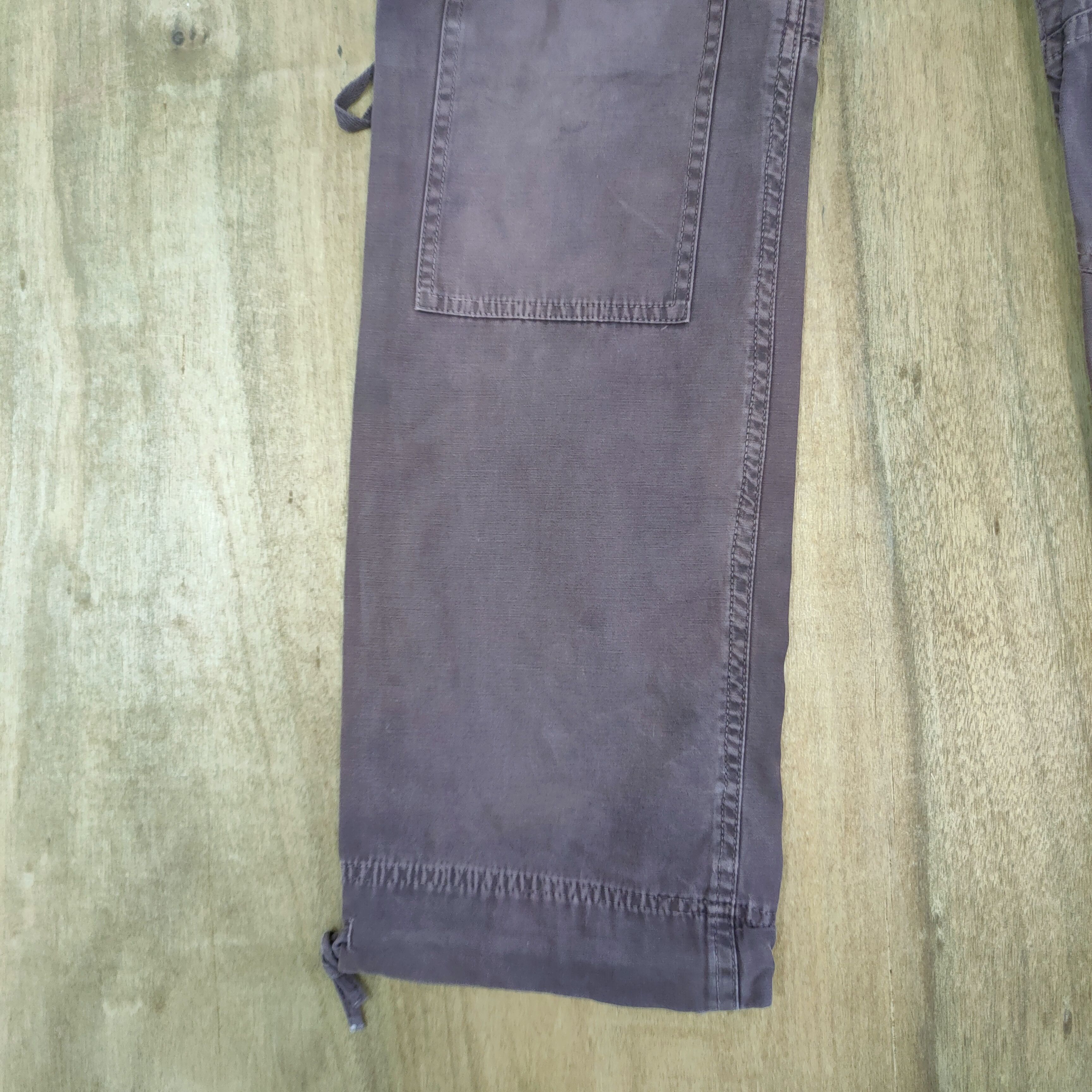 Japanese Brand VINTAGE AUDIENCE FADED BROWN BONDAGE PARACHUTE CARGO PANTS Size US 32 / EU 48 - 7 Thumbnail