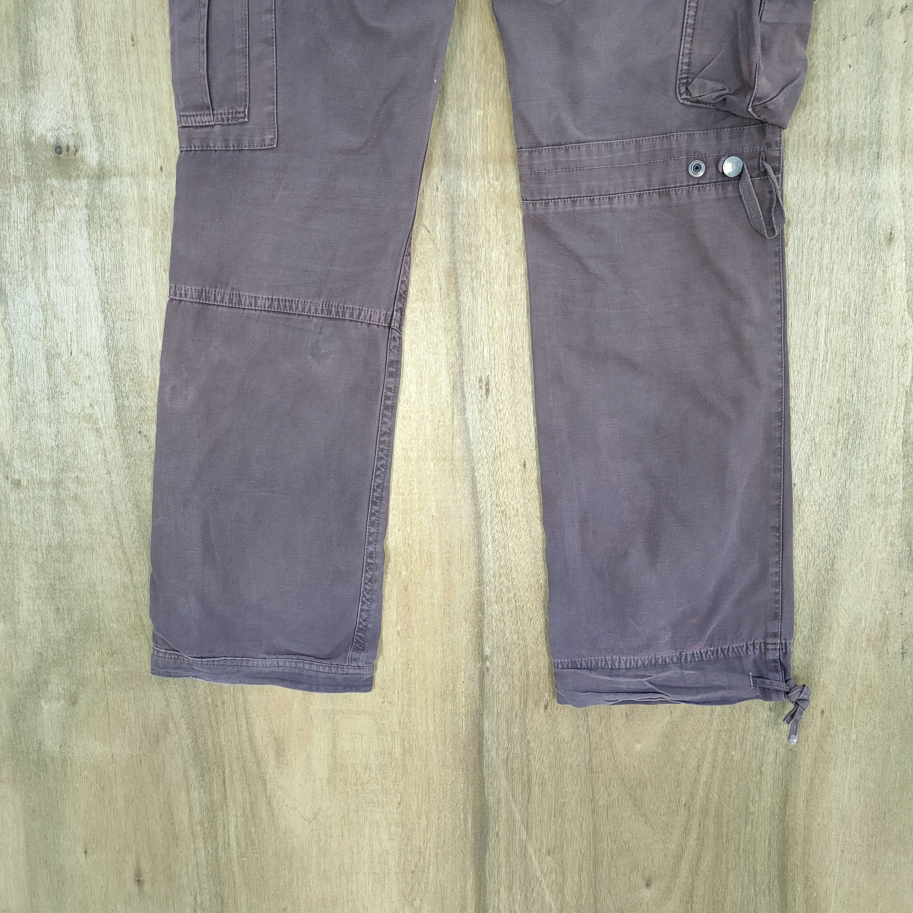 Japanese Brand VINTAGE AUDIENCE FADED BROWN BONDAGE PARACHUTE CARGO PANTS Size US 32 / EU 48 - 10 Thumbnail