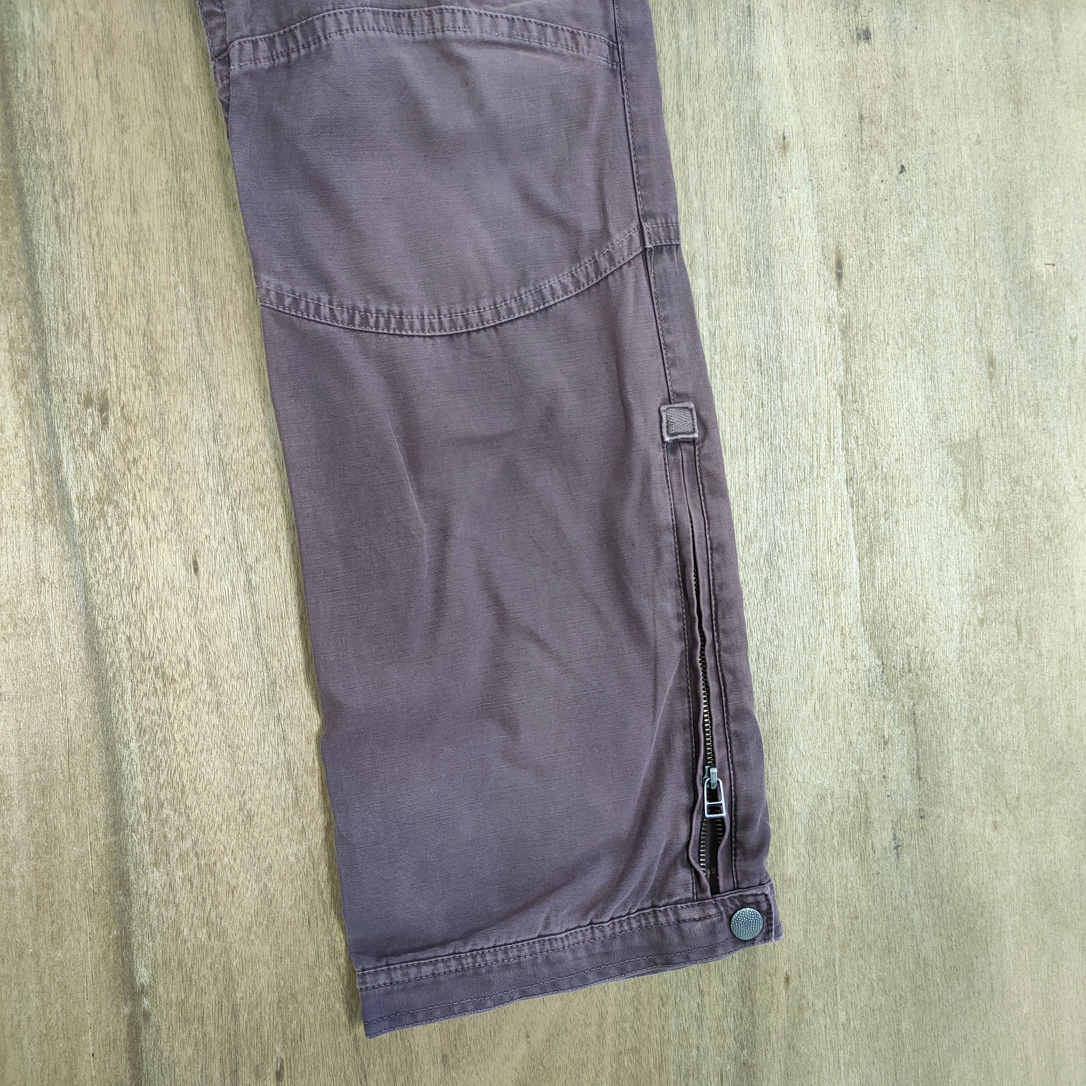 Japanese Brand VINTAGE AUDIENCE FADED BROWN BONDAGE PARACHUTE CARGO PANTS Size US 32 / EU 48 - 6 Thumbnail