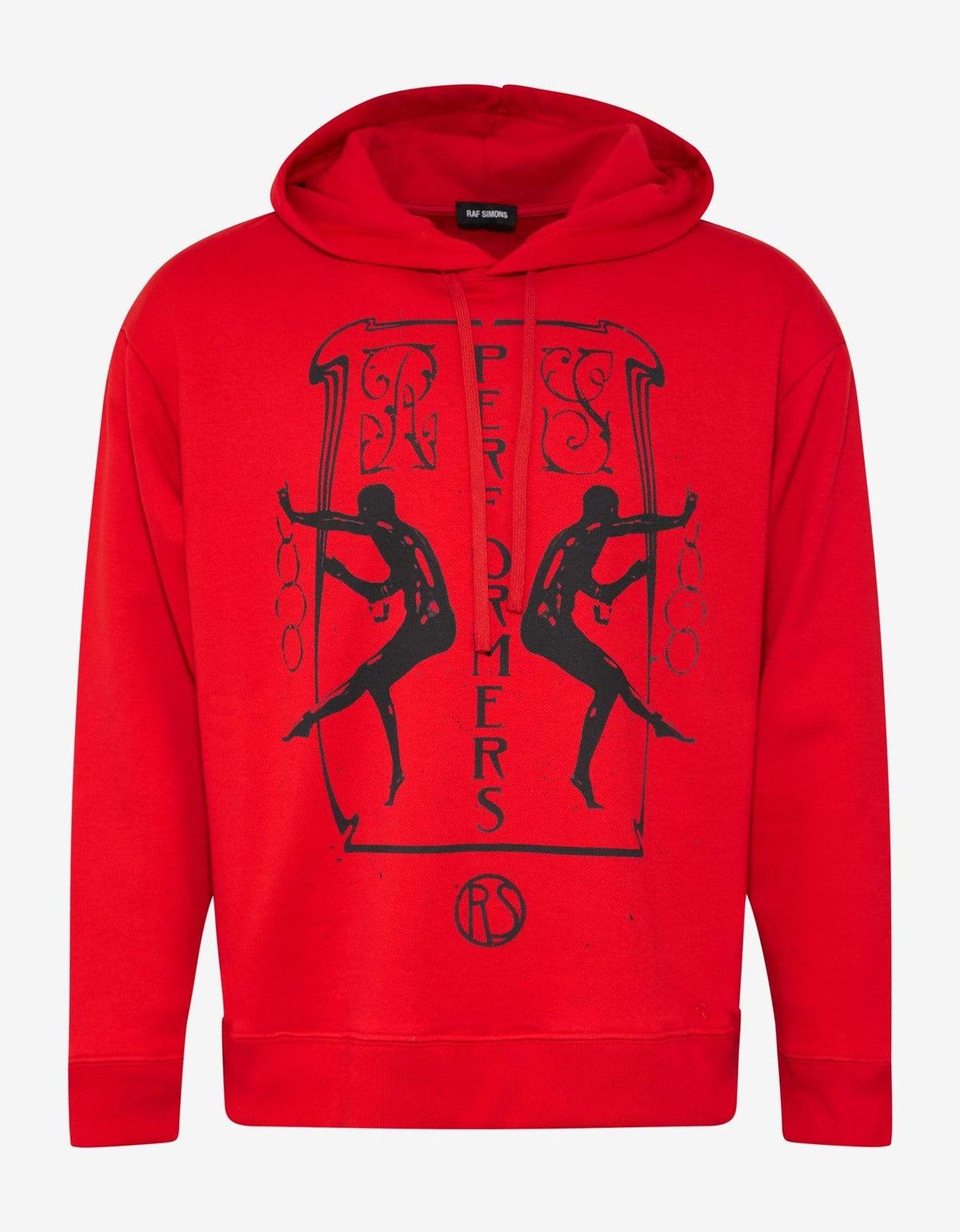 Raf Simons Red Oversized Print Hoodie Size US XS / EU 42 / 0 - 1 Thumbnail