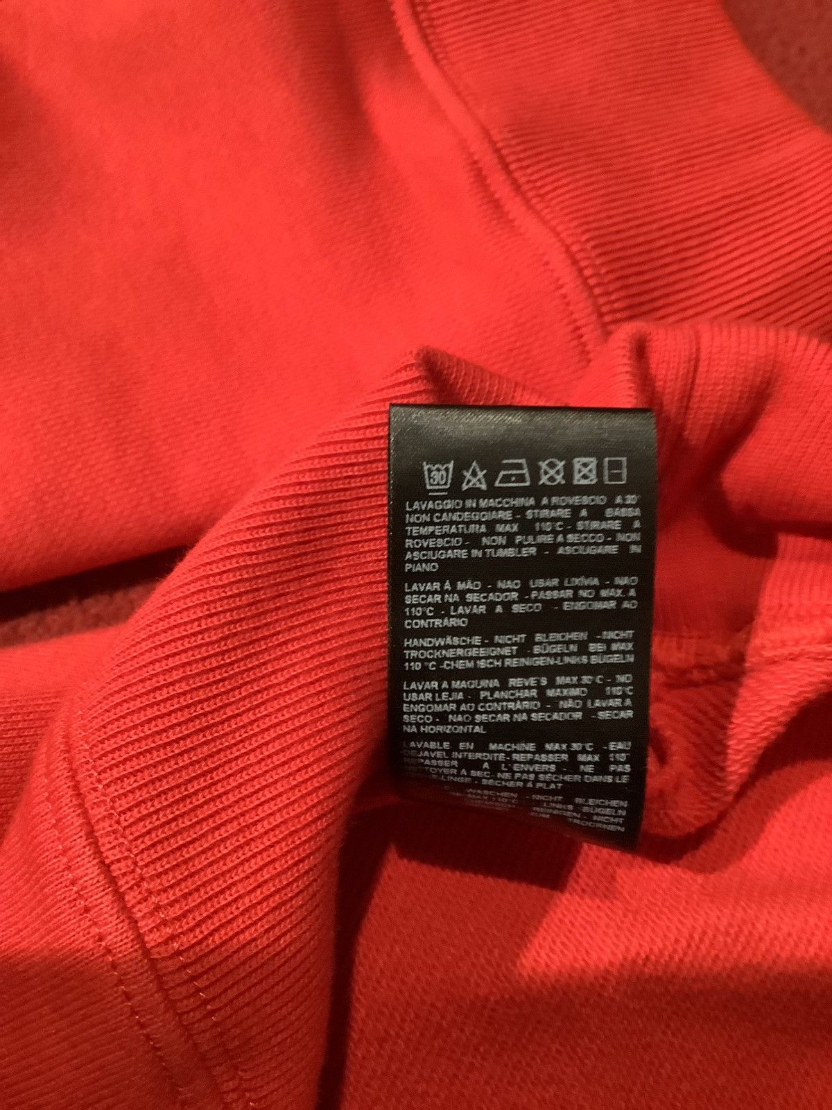 Raf Simons Red Oversized Print Hoodie Size US XS / EU 42 / 0 - 7 Thumbnail