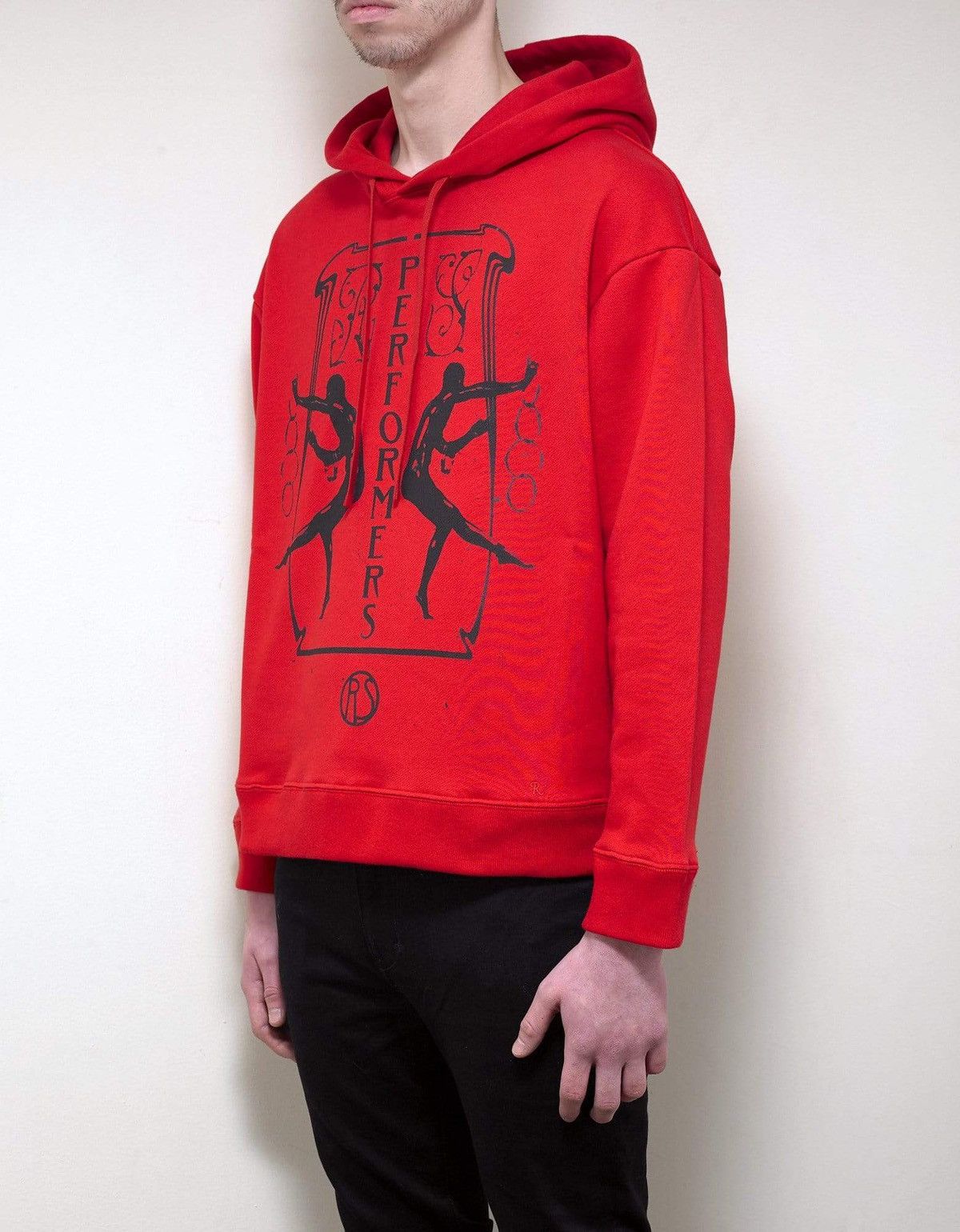 Raf Simons Red Oversized Print Hoodie Size US XS / EU 42 / 0 - 2 Thumbnail