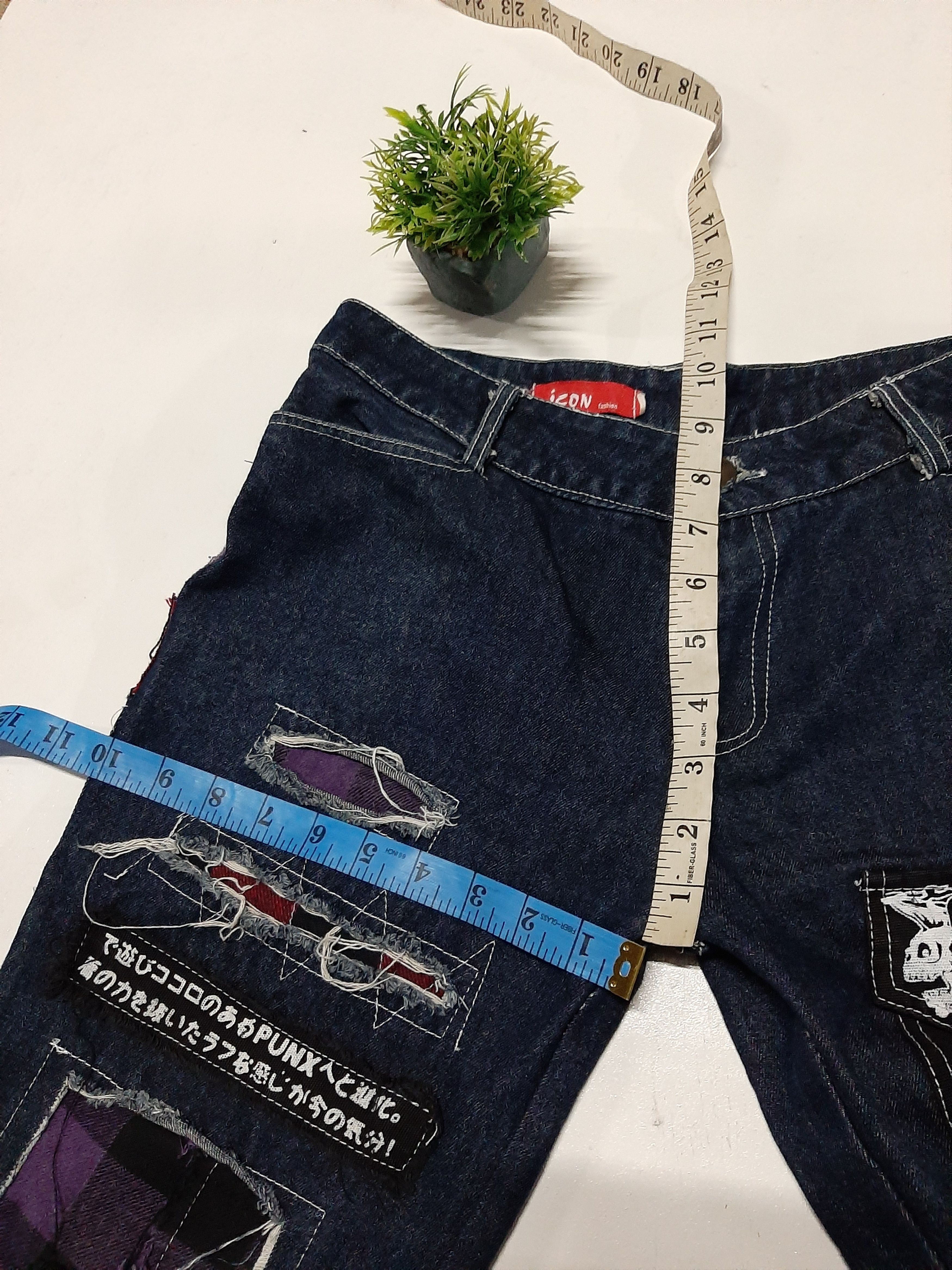 Japanese Brand × Seditionaries JAPANESE PUNK DENIM DISTRESSED PATCHWORK BLUE DENIM Size US 29 - 5 Thumbnail