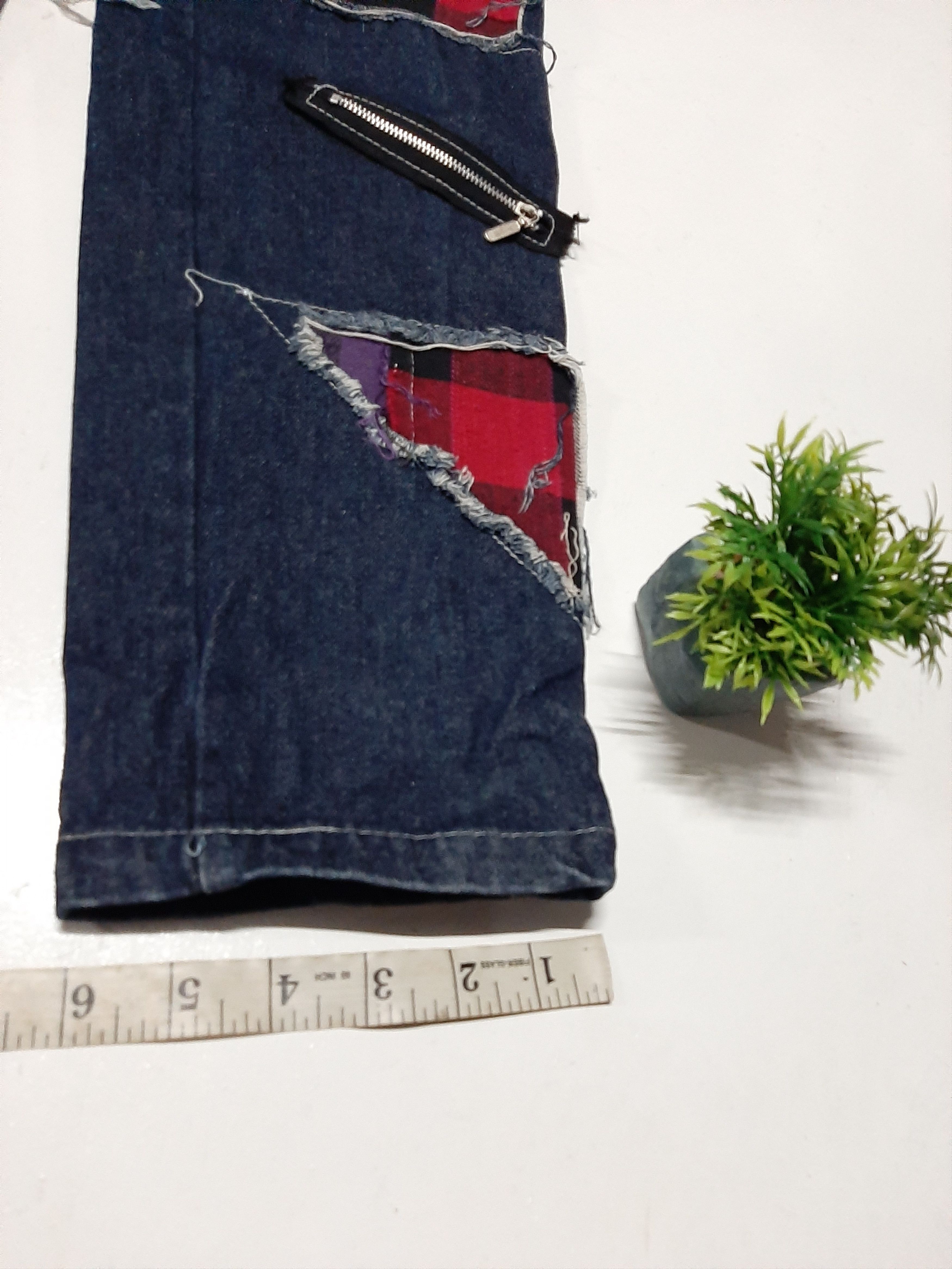 Japanese Brand × Seditionaries JAPANESE PUNK DENIM DISTRESSED PATCHWORK BLUE DENIM Size US 29 - 7 Thumbnail