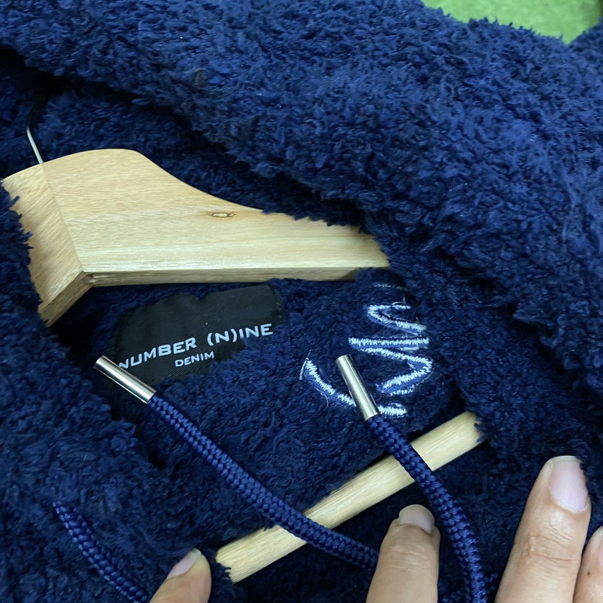 Number (N)ine Number (N)ine Spell Out Embroidery Fleece Hoodie Like New Size US M / EU 48-50 / 2 - 8 Thumbnail