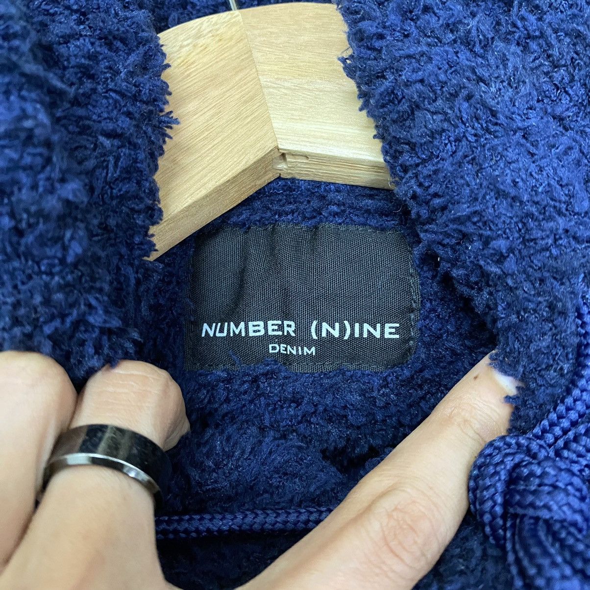 Number (N)ine Number (N)ine Spell Out Embroidery Fleece Hoodie Like New Size US M / EU 48-50 / 2 - 11 Thumbnail