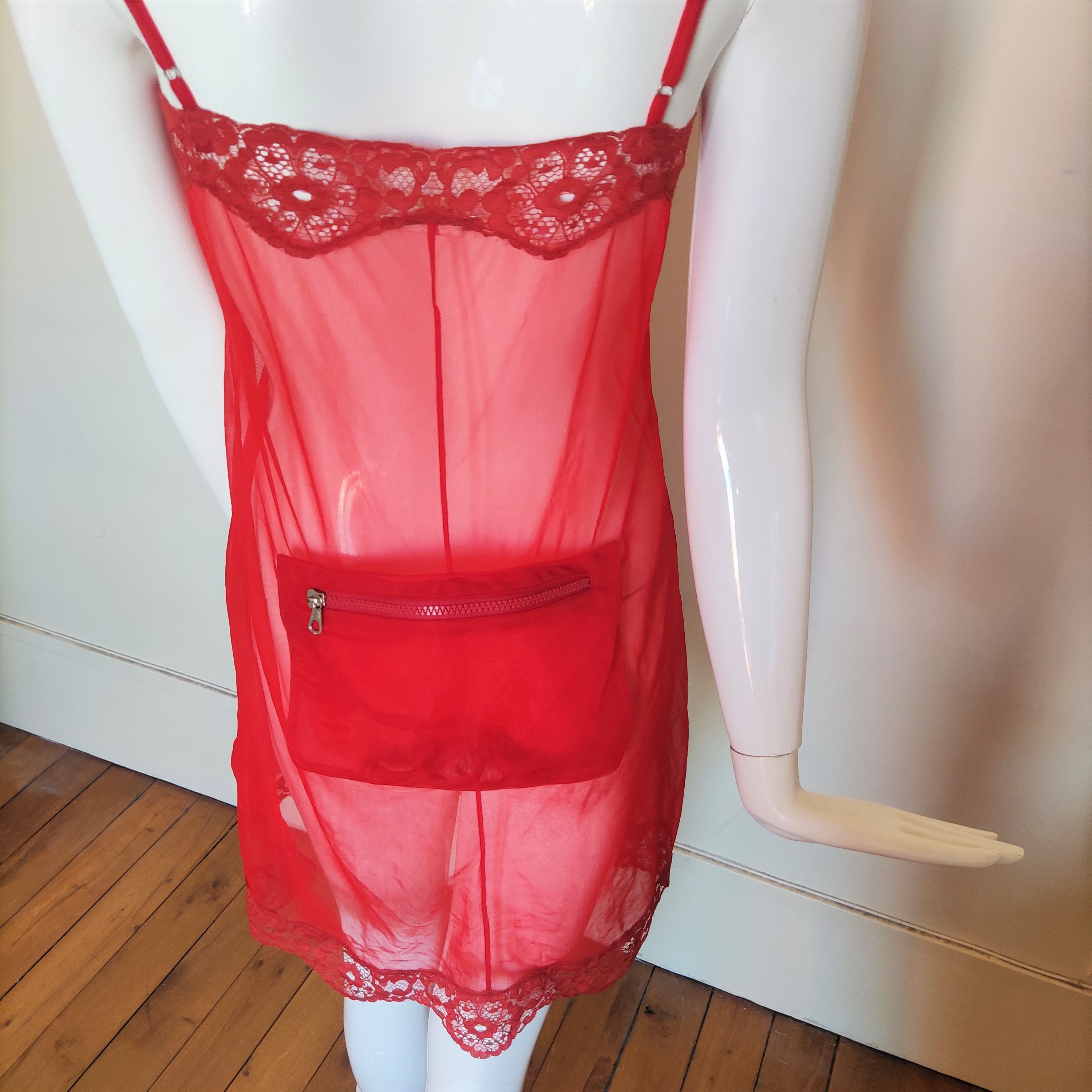 Jean Paul Gaultier Jean Paul Gaultier Mesh Net Transformable Bag Lace Dress Size L / US 10 / IT 46 - 3 Thumbnail
