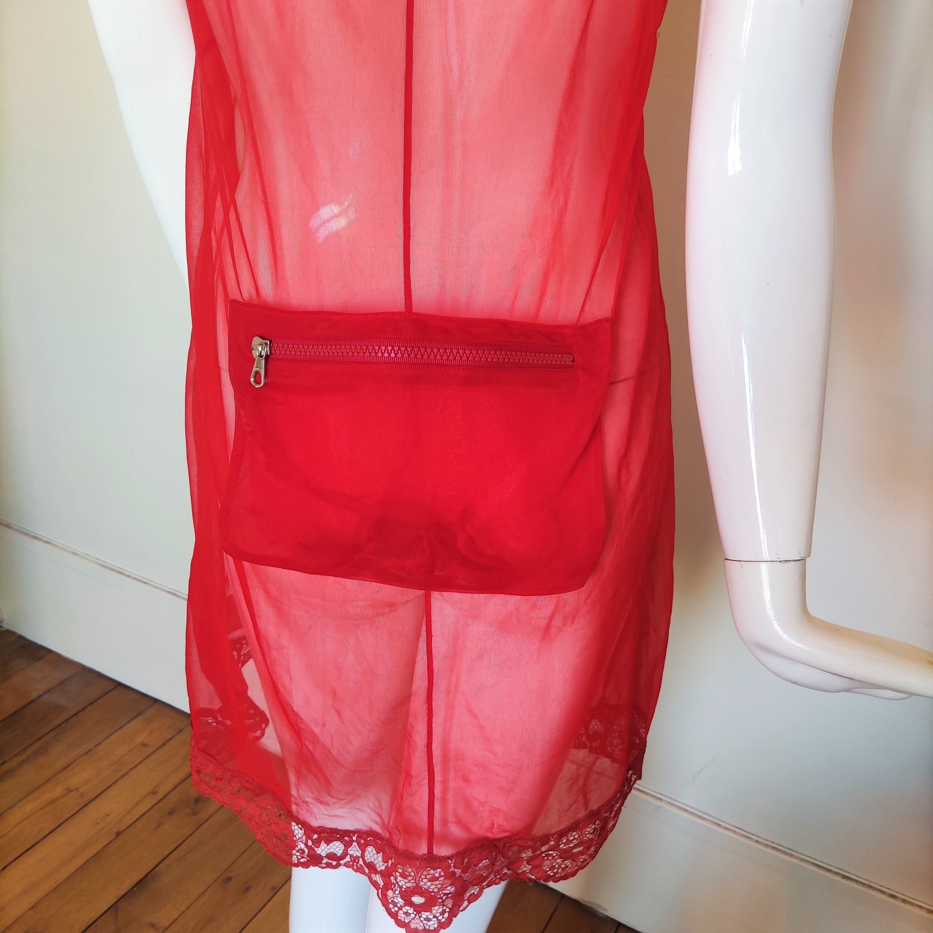Jean Paul Gaultier Jean Paul Gaultier Mesh Net Transformable Bag Lace Dress Size L / US 10 / IT 46 - 8 Thumbnail