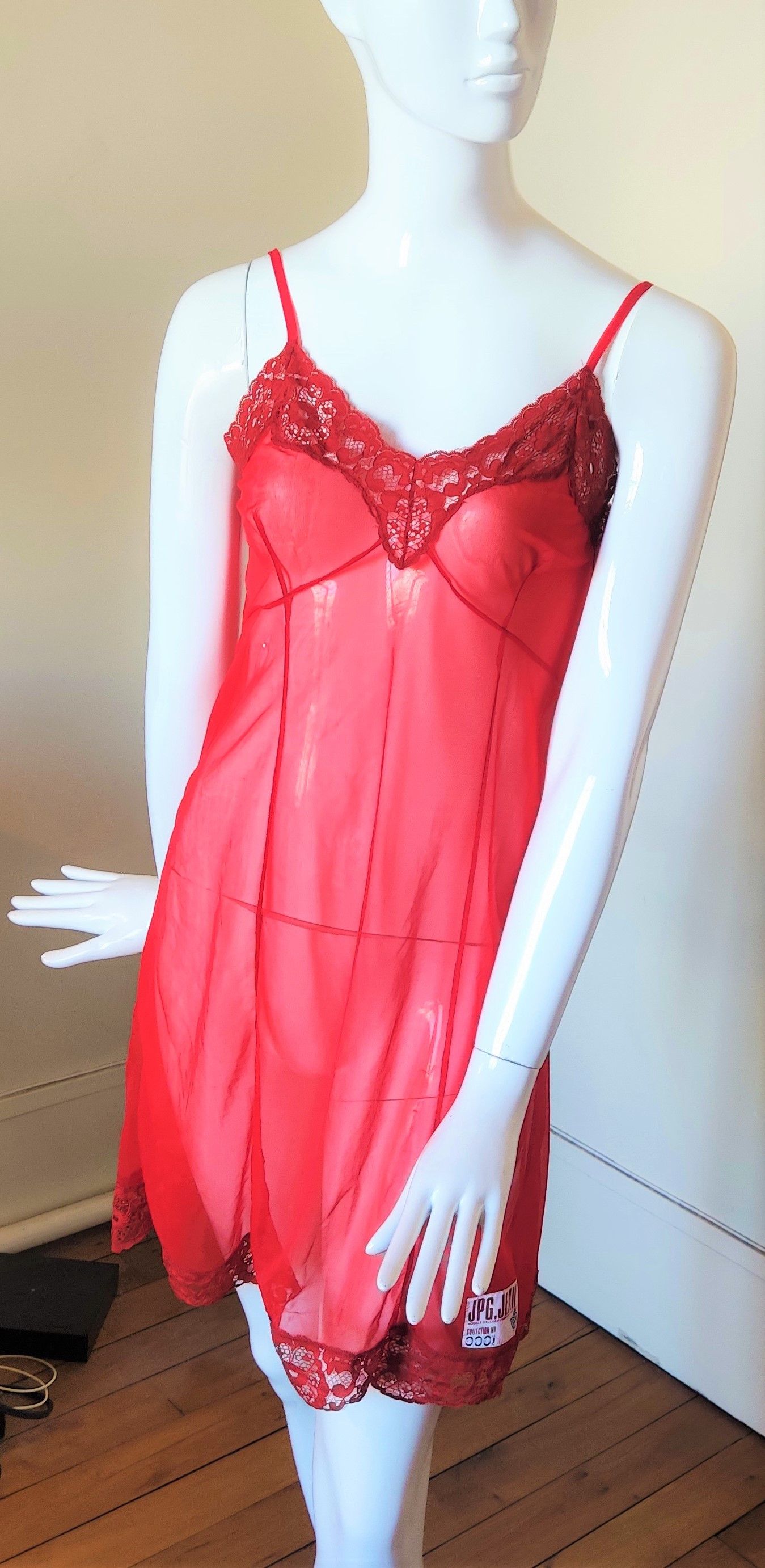 Jean Paul Gaultier Jean Paul Gaultier Mesh Net Transformable Bag Lace Dress Size L / US 10 / IT 46 - 1 Thumbnail