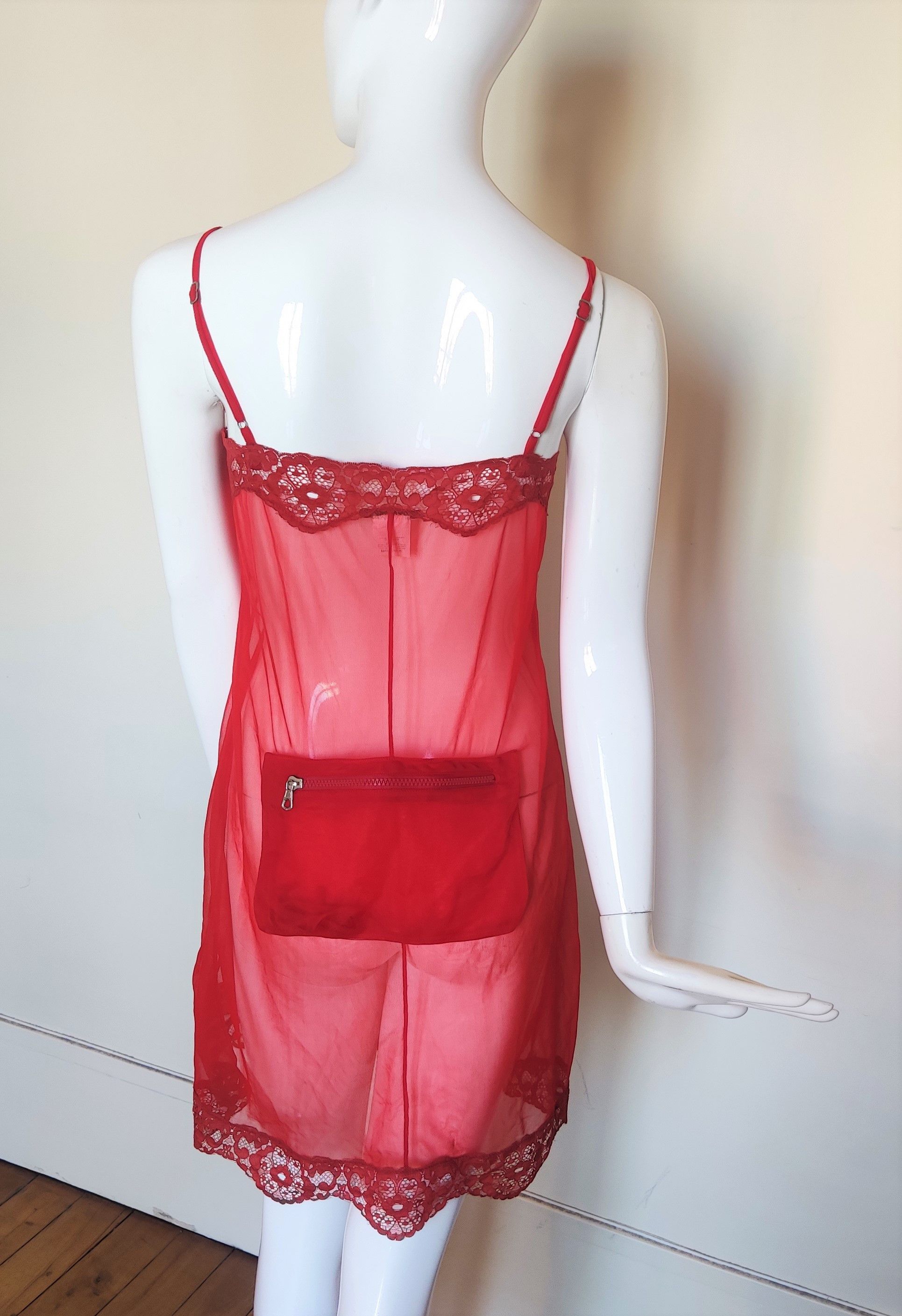 Jean Paul Gaultier Jean Paul Gaultier Mesh Net Transformable Bag Lace Dress Size L / US 10 / IT 46 - 7 Thumbnail