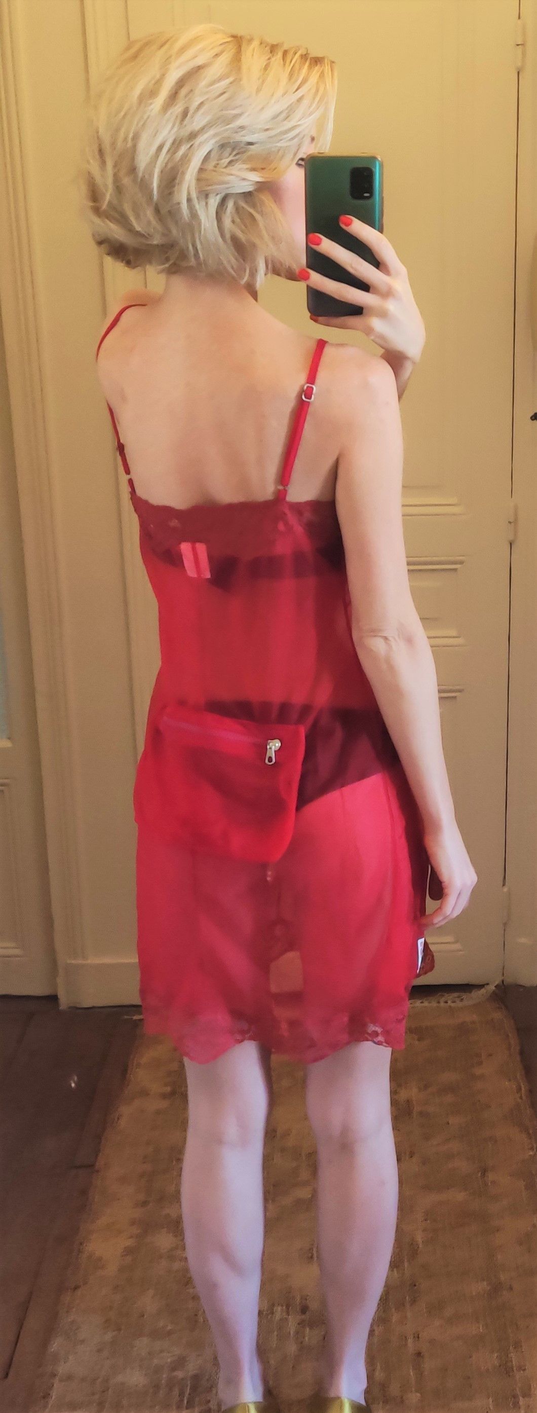 Jean Paul Gaultier Jean Paul Gaultier Mesh Net Transformable Bag Lace Dress Size L / US 10 / IT 46 - 5 Thumbnail
