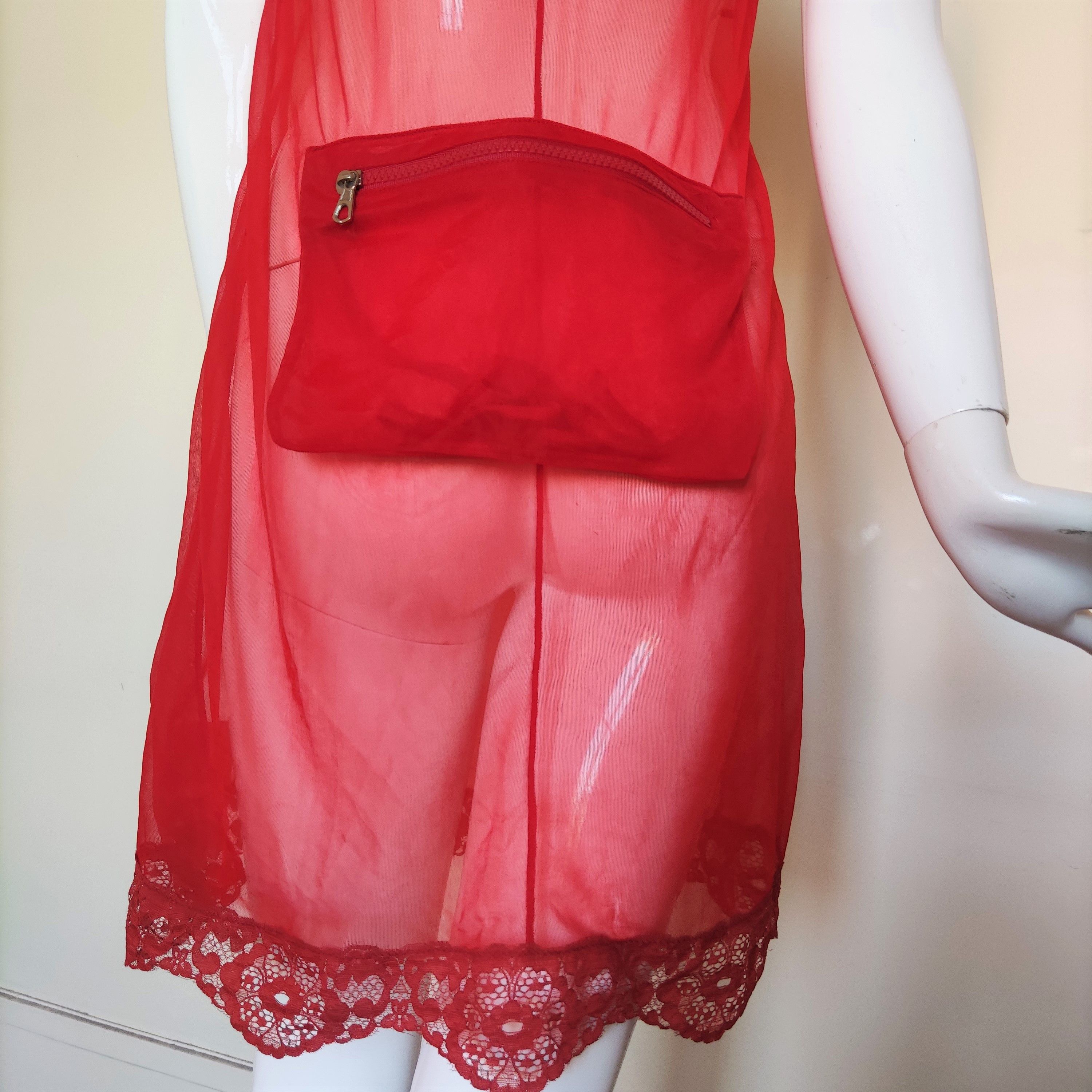Jean Paul Gaultier Jean Paul Gaultier Mesh Net Transformable Bag Lace Dress Size L / US 10 / IT 46 - 9 Thumbnail