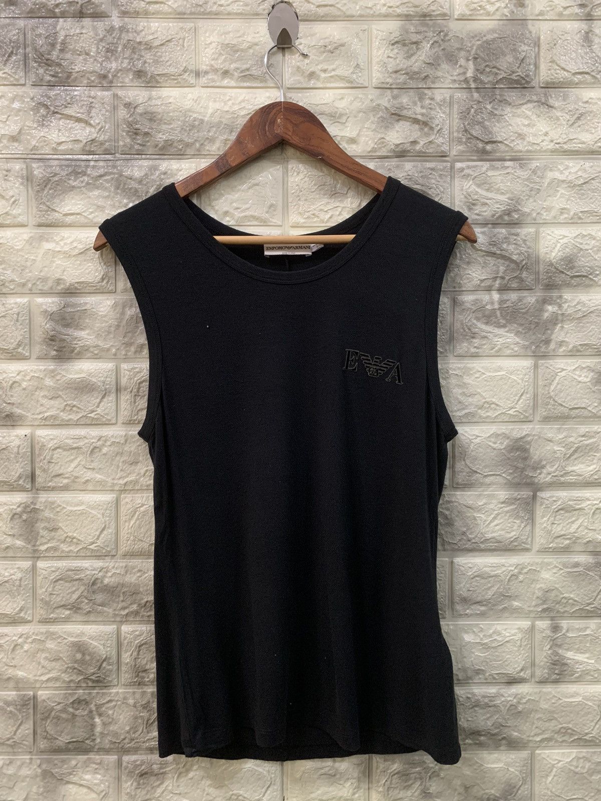 Emporio Armani Emporio Armani Black Tank Top Size US L / EU 52-54 / 3 - 1 Thumbnail