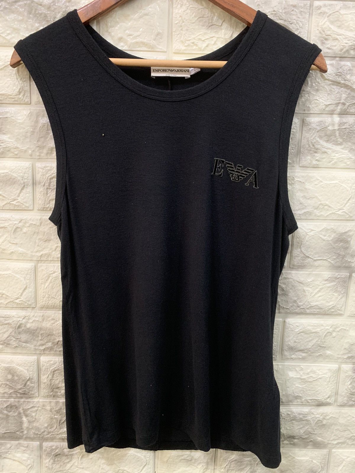 Emporio Armani Emporio Armani Black Tank Top Size US L / EU 52-54 / 3 - 2 Thumbnail
