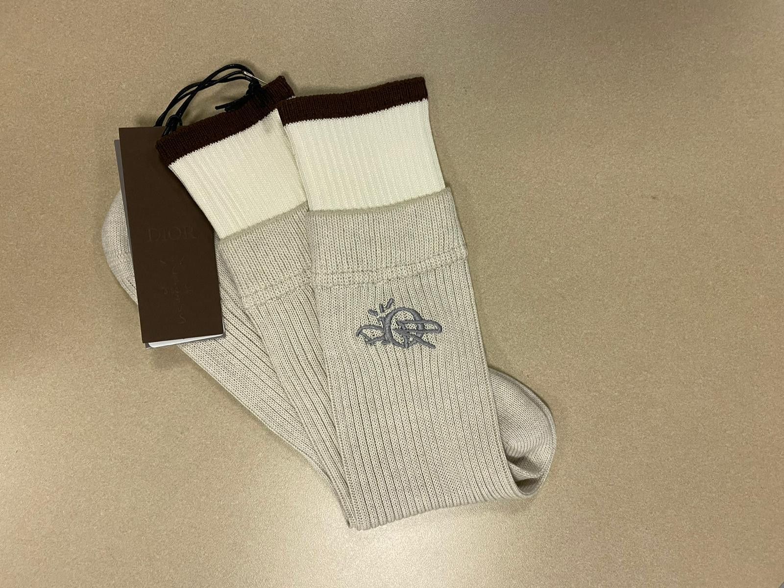 Dior × Travis Scott Cactus Jack Dior Knit Socks in Grey Size ONE SIZE - 2 Thumbnail