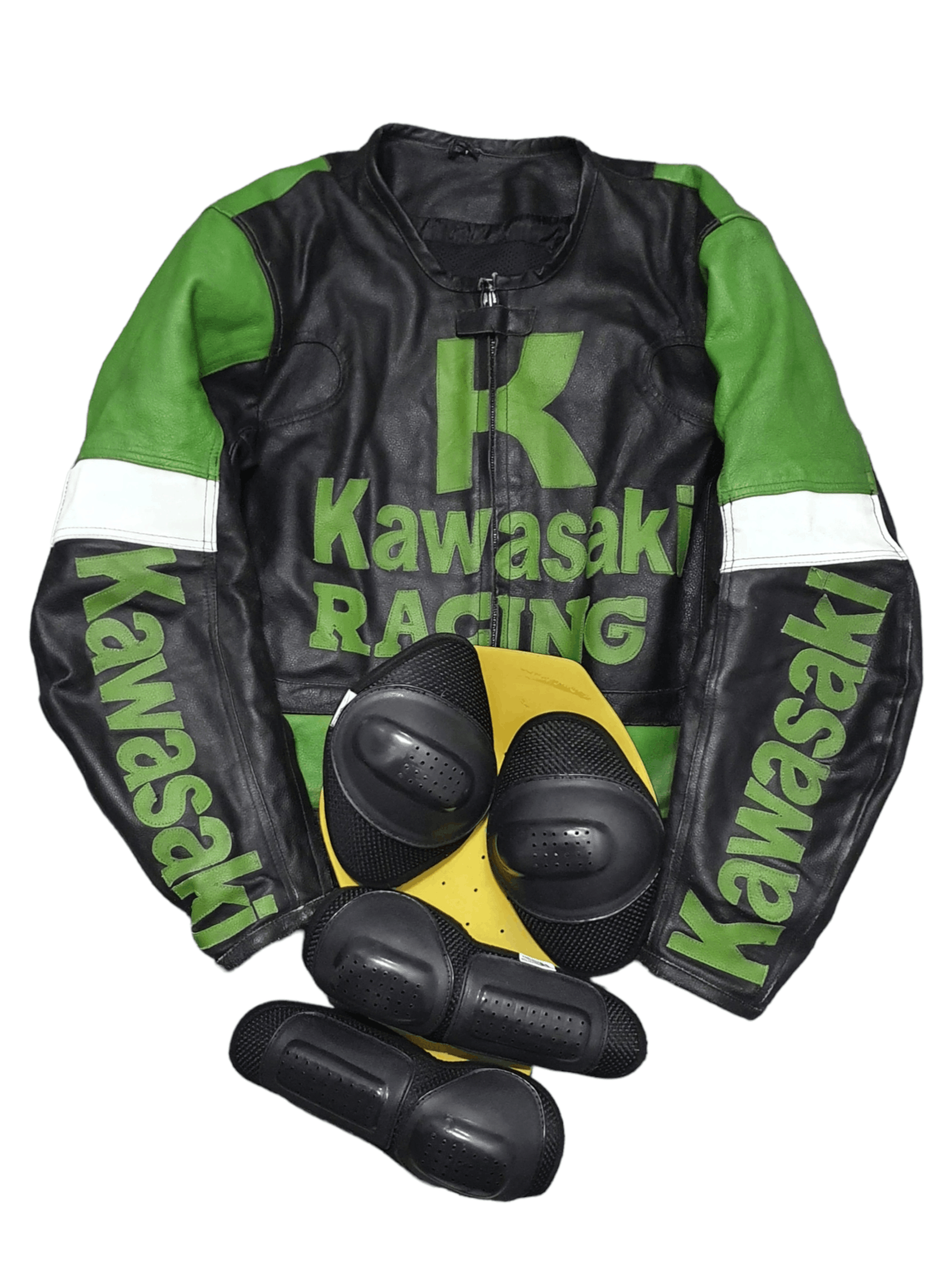 Vintage Vintage kawasaki leather moto racing jacket Size US L / EU 52-54 / 3 - 24 Thumbnail