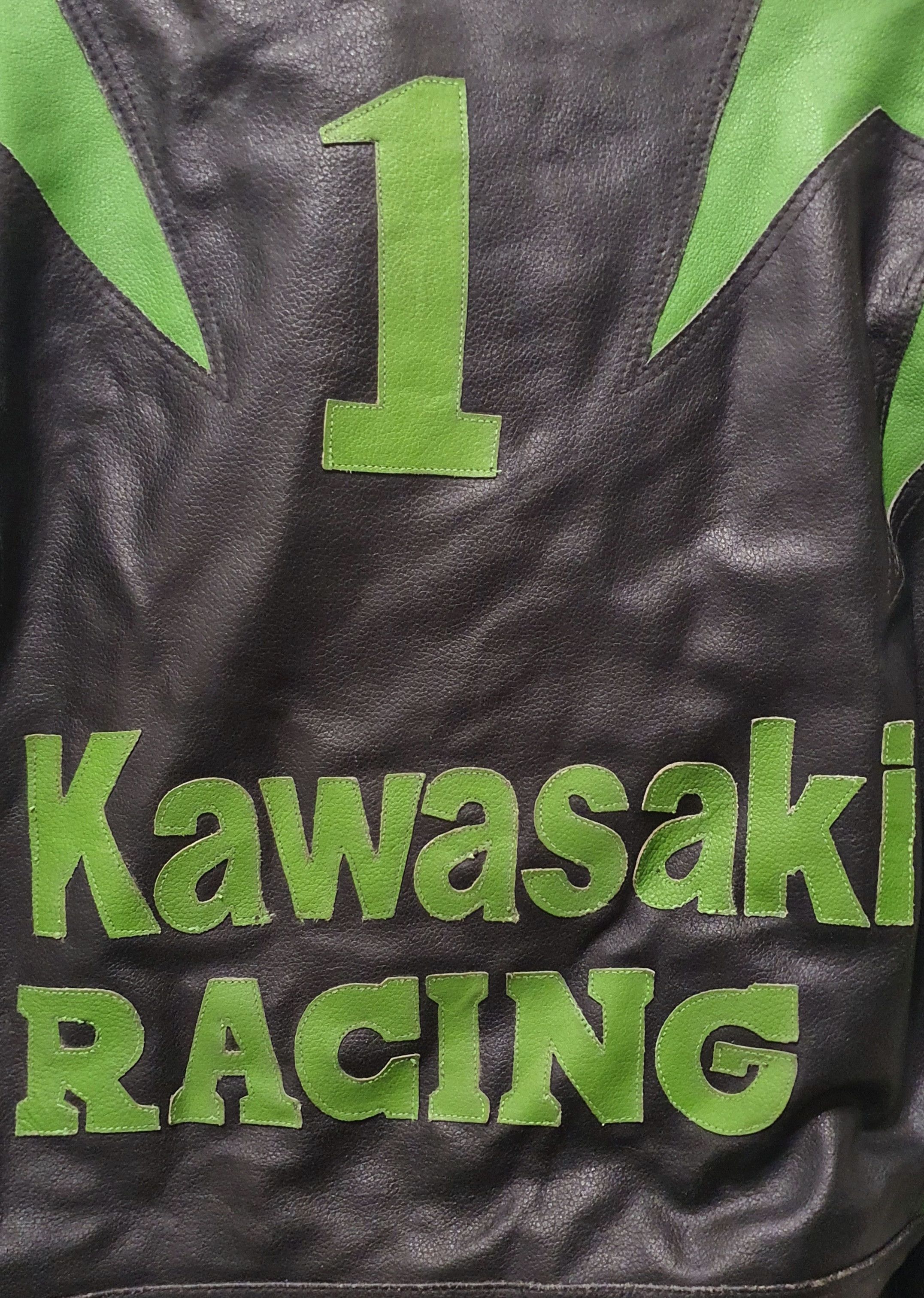 Vintage Vintage kawasaki leather moto racing jacket Size US L / EU 52-54 / 3 - 12 Thumbnail