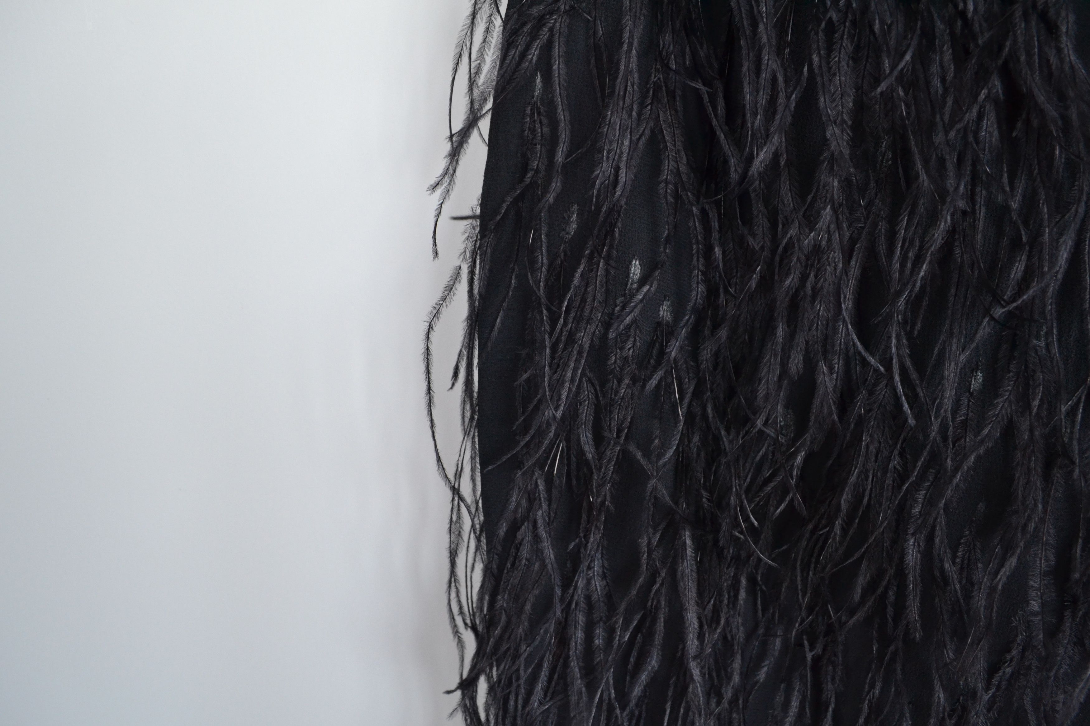 Versace Gianni Versace Skirt Feather Vintage 90s Black Runway Size 27" / US 4 / IT 40 - 6 Thumbnail