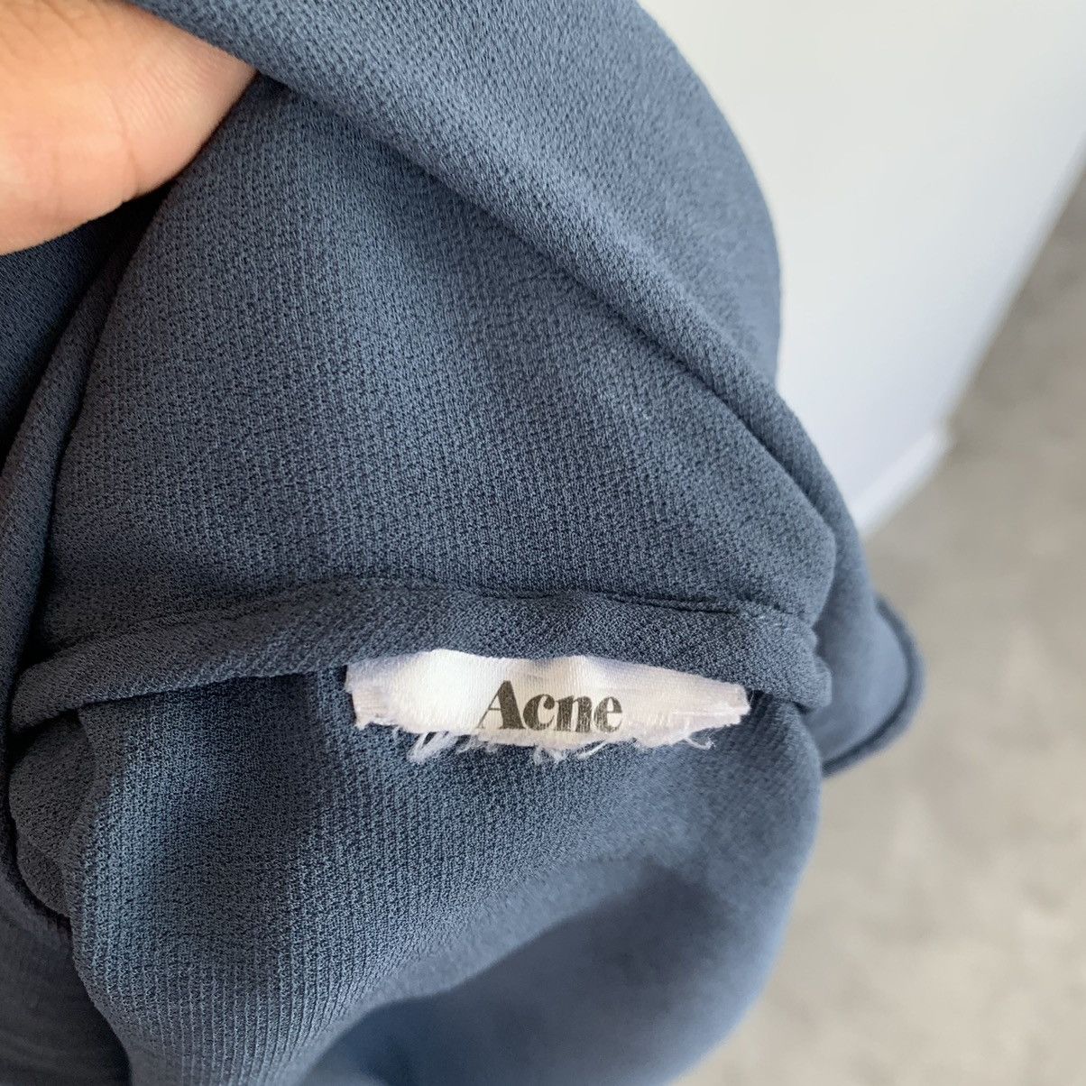 Acne Studios 🔴 Acne Studios Shirt Button Up Long Sleeve Silk A/W'11 Blue Size S / US 4 / IT 40 - 6 Thumbnail