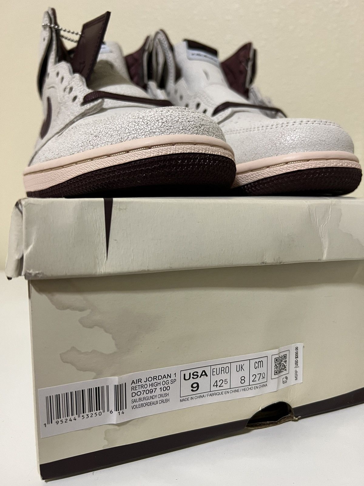 A Ma Maniere × Nike BRAND NEW 2021 Nike Air Jordan Retro 1 x A Ma Manière Size US 9 / EU 42 - 3 Thumbnail