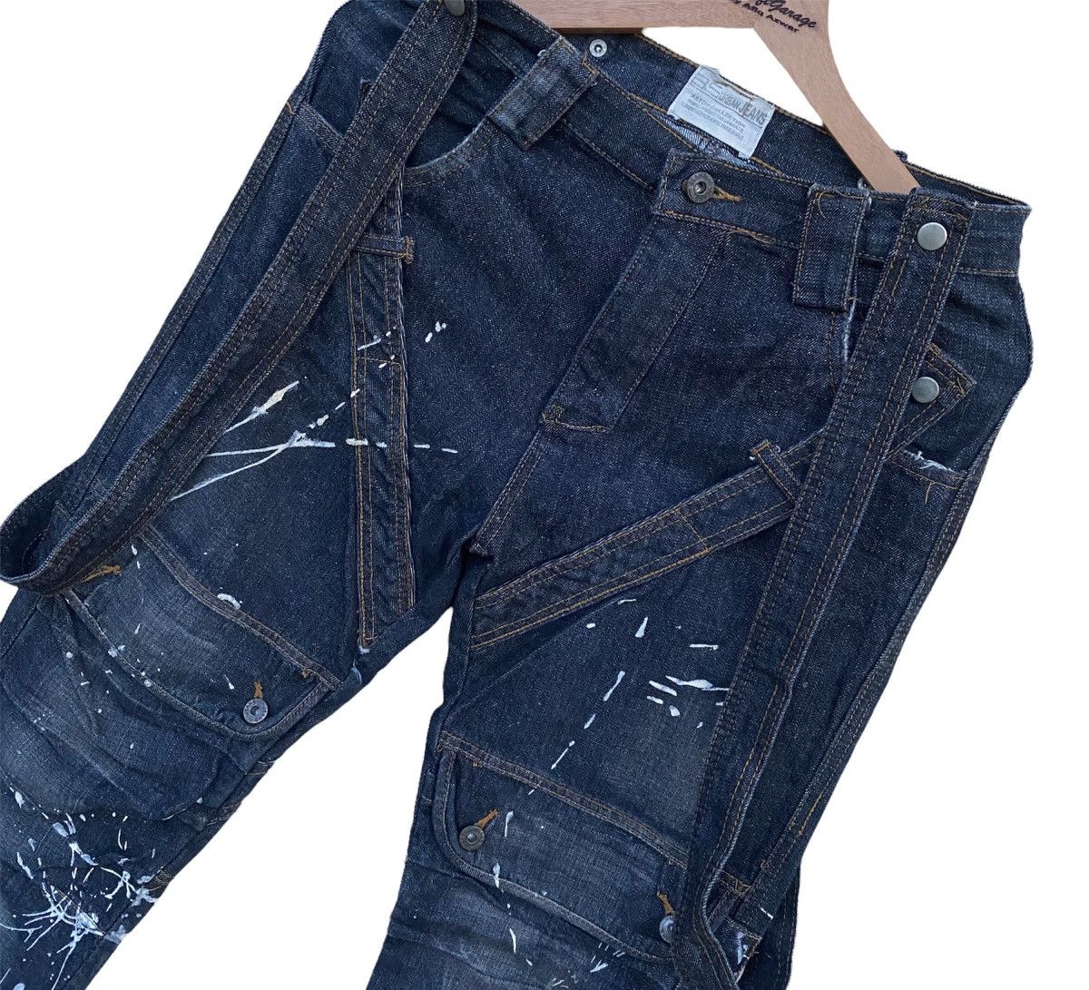 Japanese Brand × Seditionaries Splash Paints Aston .Co Bondage Double Knee Pocket CargoPant Size US 29 - 7 Thumbnail