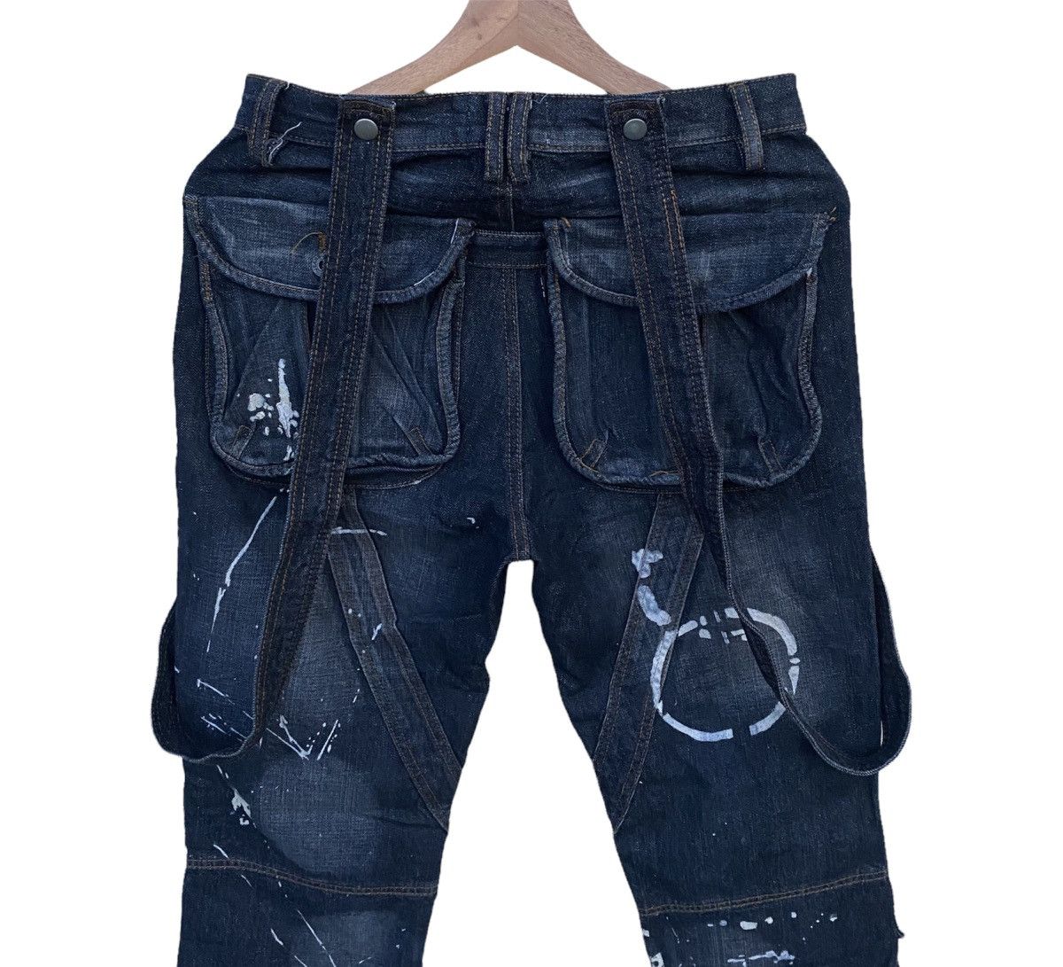 Japanese Brand × Seditionaries Splash Paints Aston .Co Bondage Double Knee Pocket CargoPant Size US 29 - 10 Thumbnail