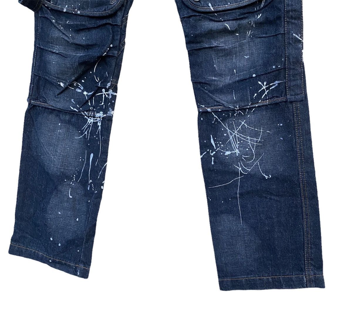 Japanese Brand × Seditionaries Splash Paints Aston .Co Bondage Double Knee Pocket CargoPant Size US 29 - 8 Thumbnail