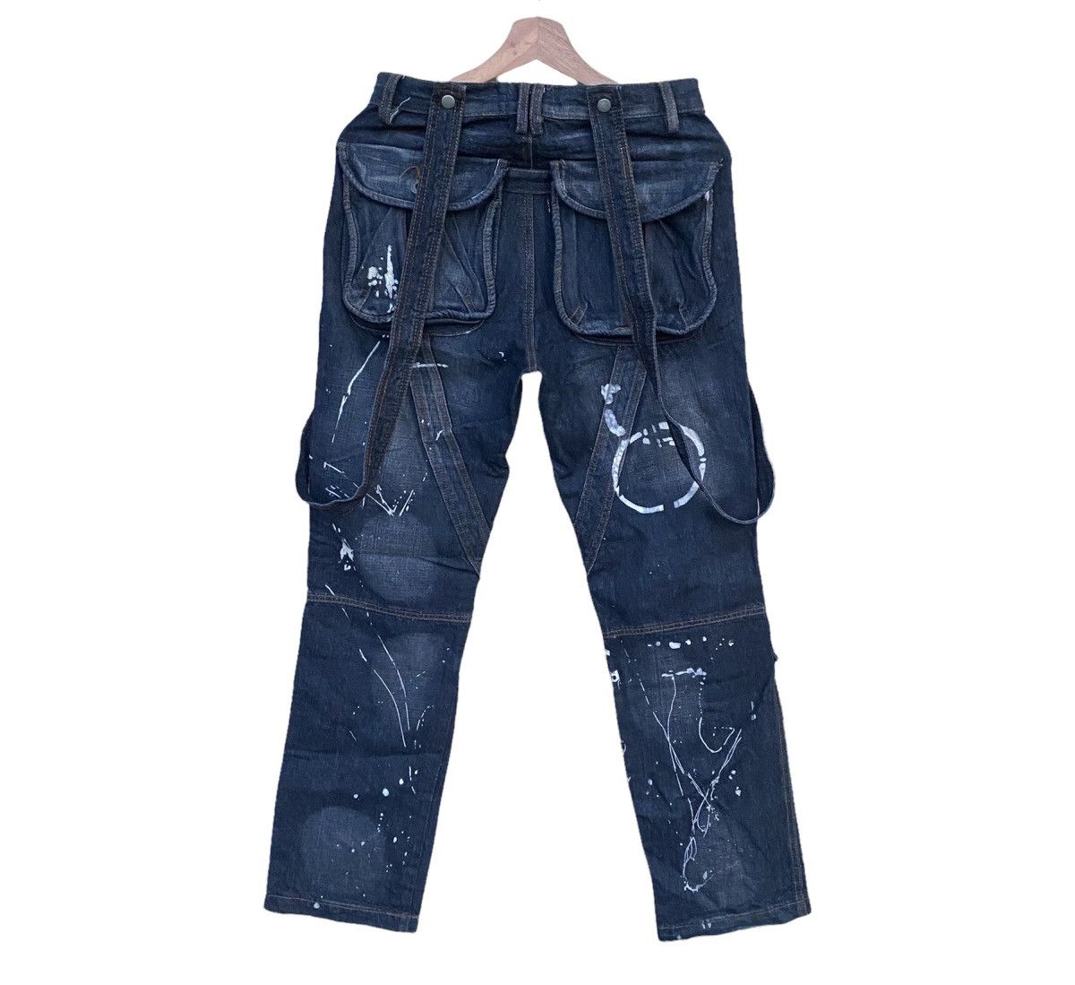 Japanese Brand × Seditionaries Splash Paints Aston .Co Bondage Double Knee Pocket CargoPant Size US 29 - 9 Thumbnail